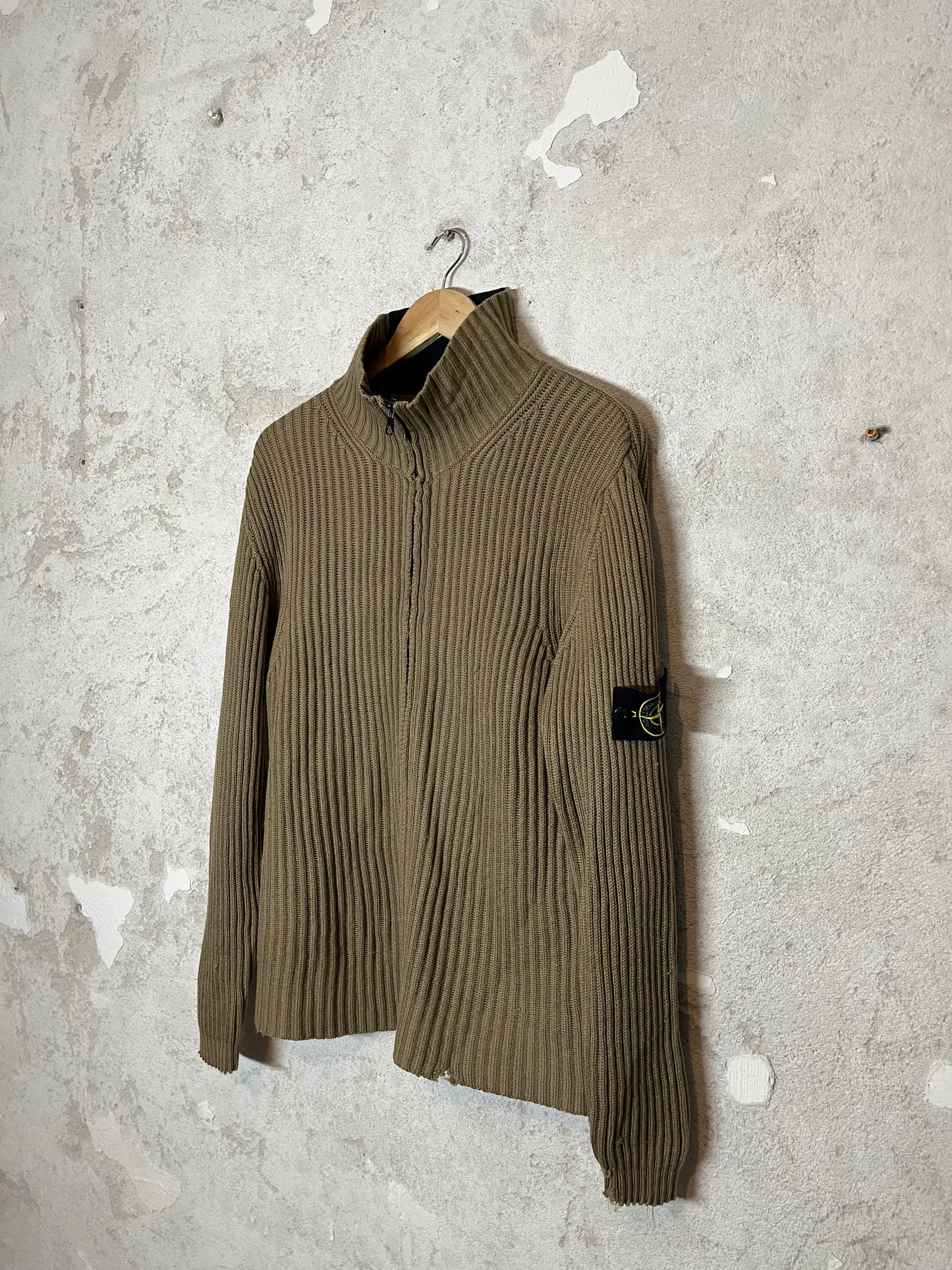 Stone Island vintage knit zip-up sweatshirt - L