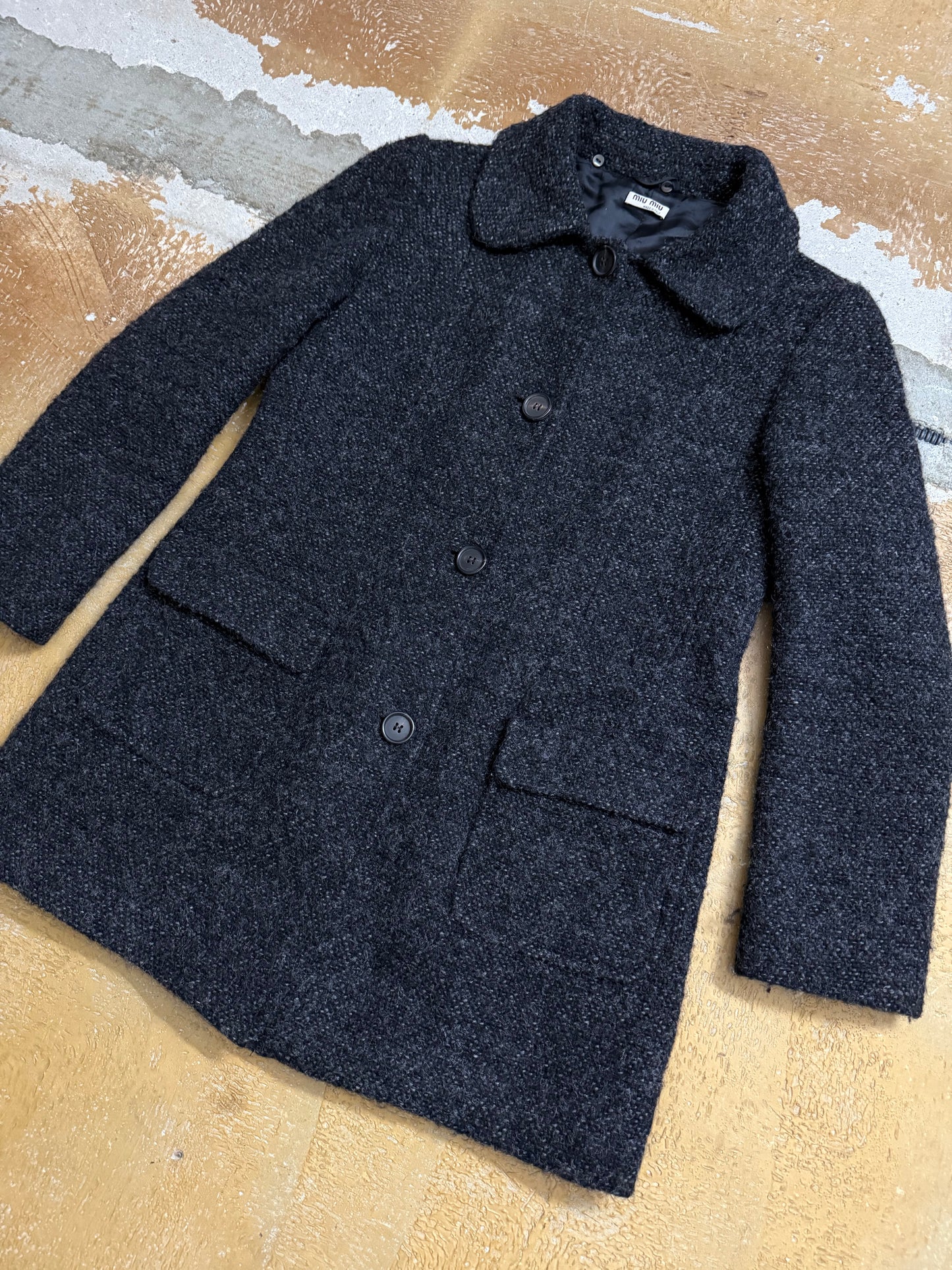 Miu Miu Mohair & Virgin wool blend trenchcoat - S