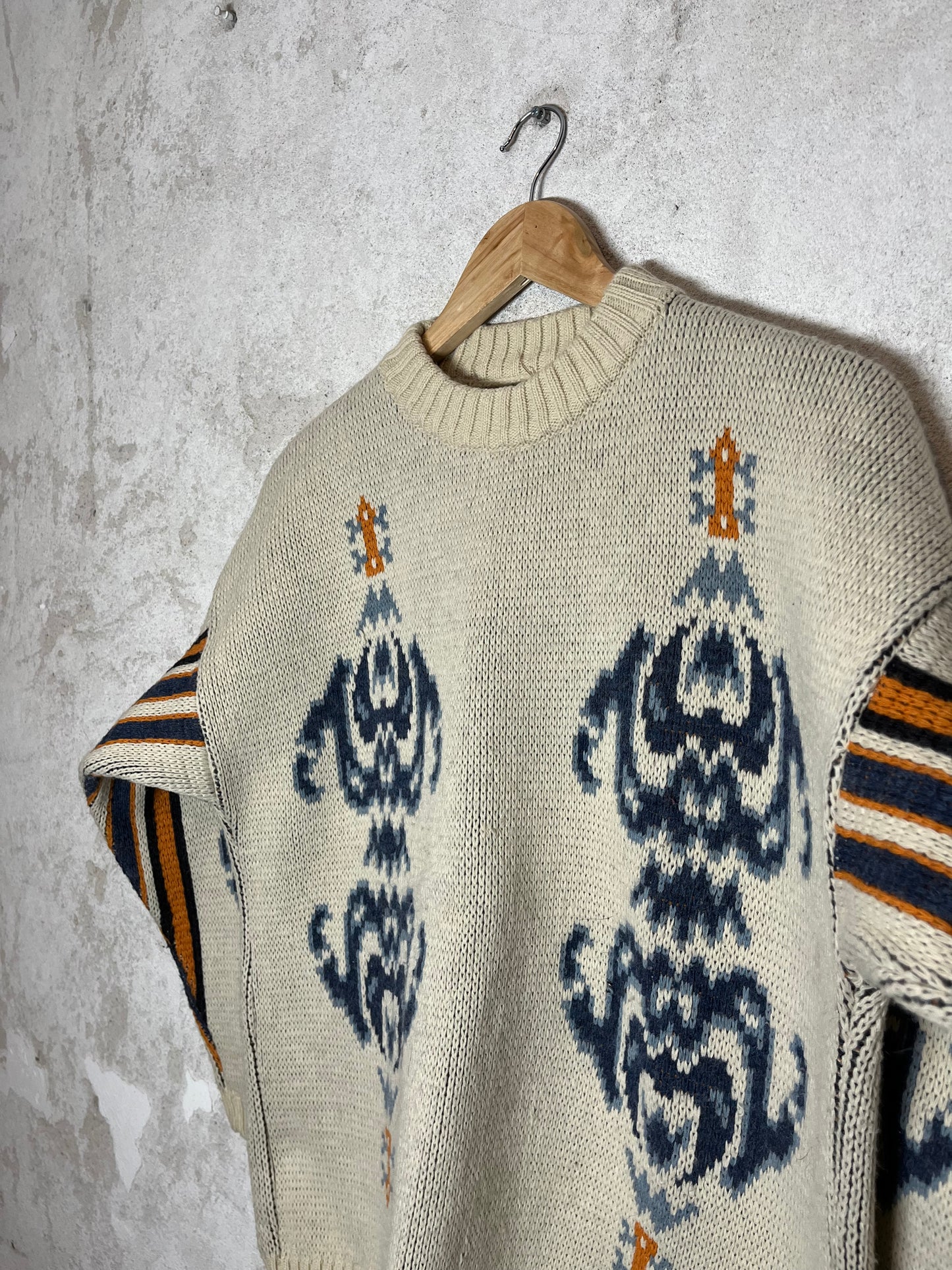 Vintage heavy knit ski snowboard sweatshirt - M