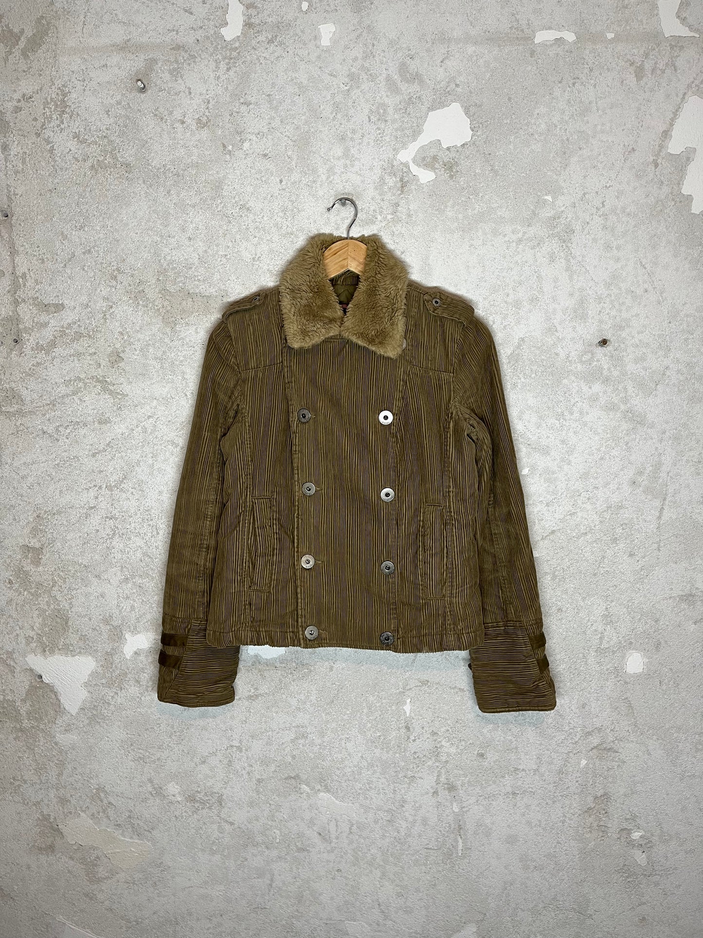 Diesel vintage 2000s sherpa sherling corduroy jacket