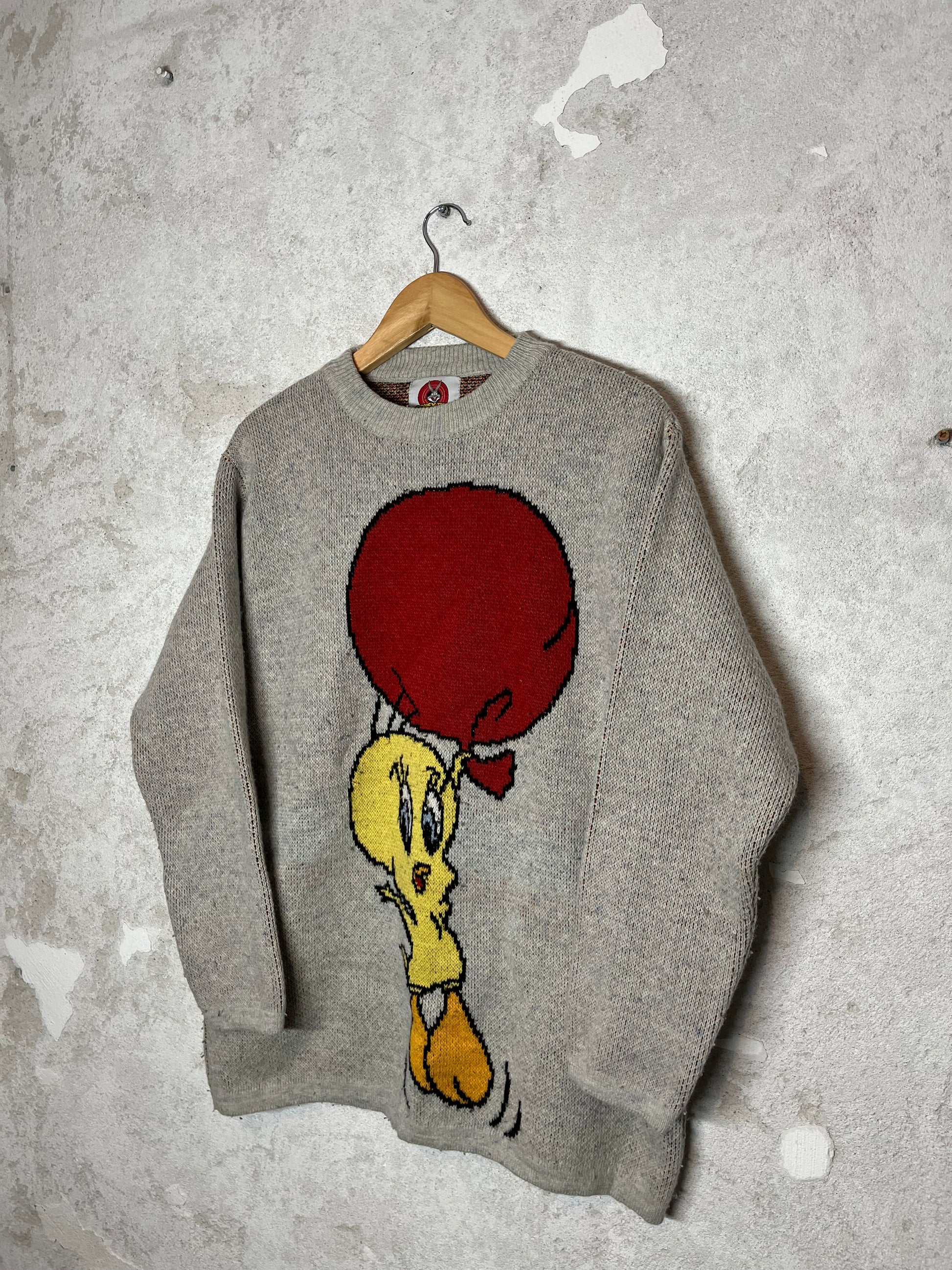 Looney Tunes Titi ski snowboard wool knit sweatshirt