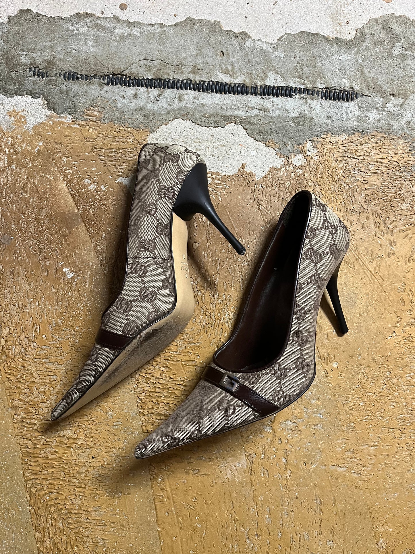 Gucci kitten heels vintage monogram - 38