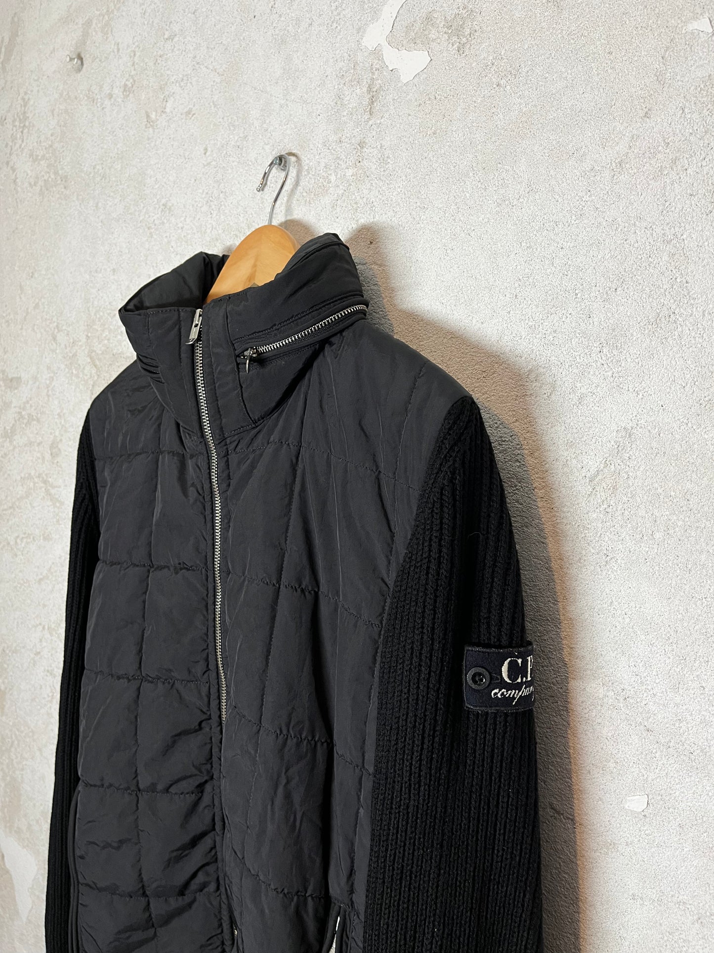 CP Company knitted sleeve badge jacket - XL