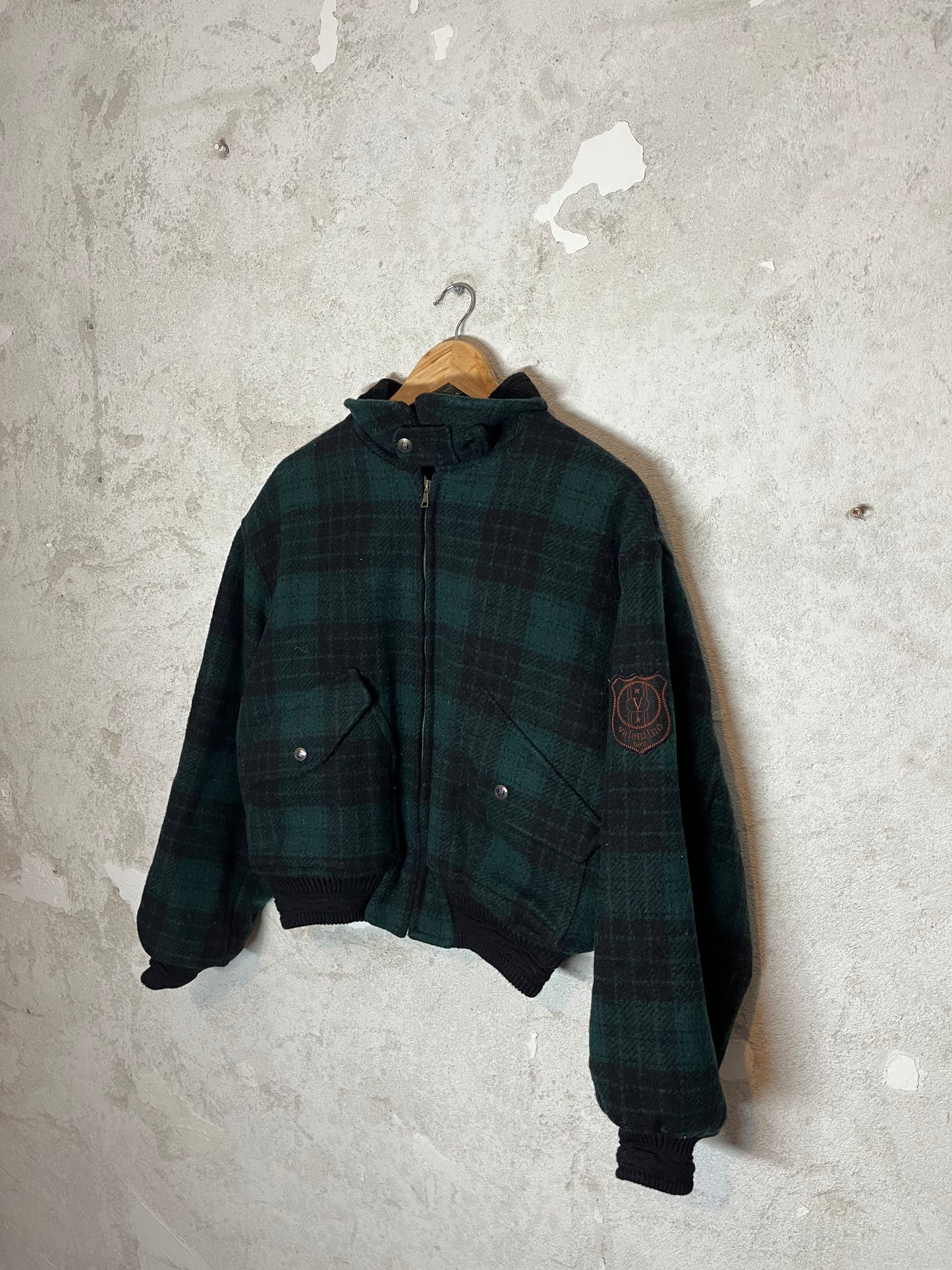 Valentino Wool checkered felt jacket - S