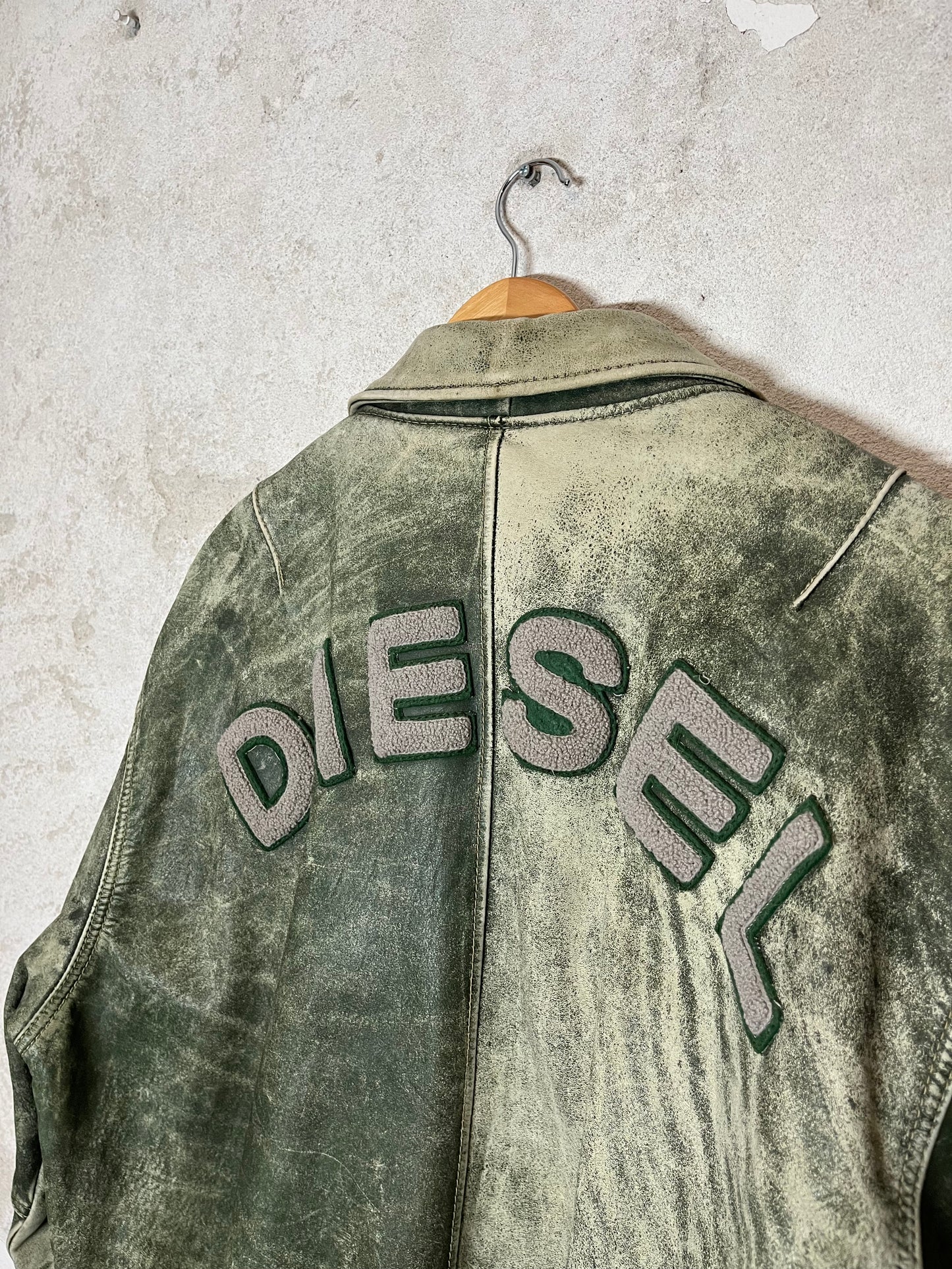 Diesel vintage rare 90s leather motor jacket - L