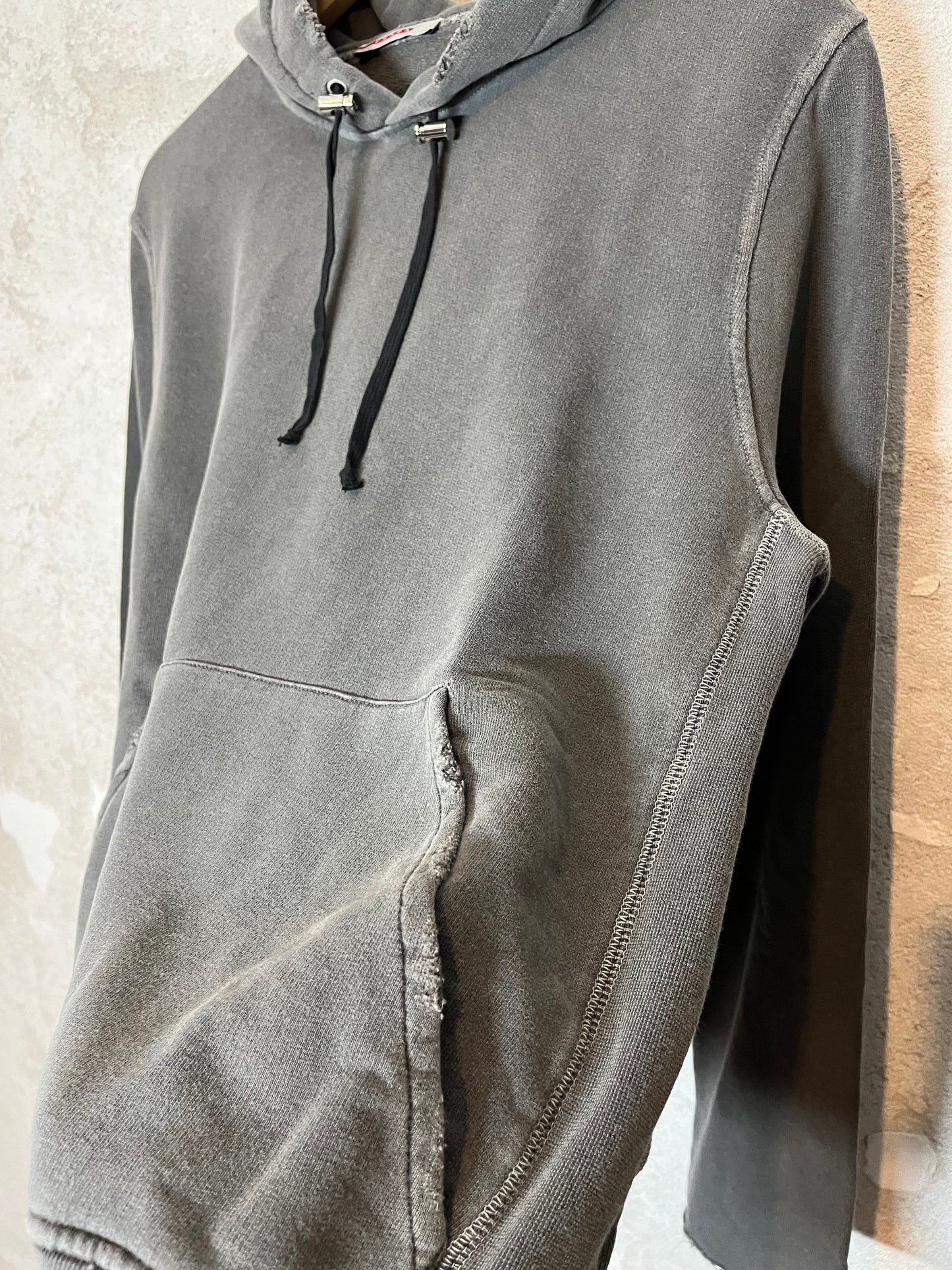 Prada vintage logo application hoodie - XL