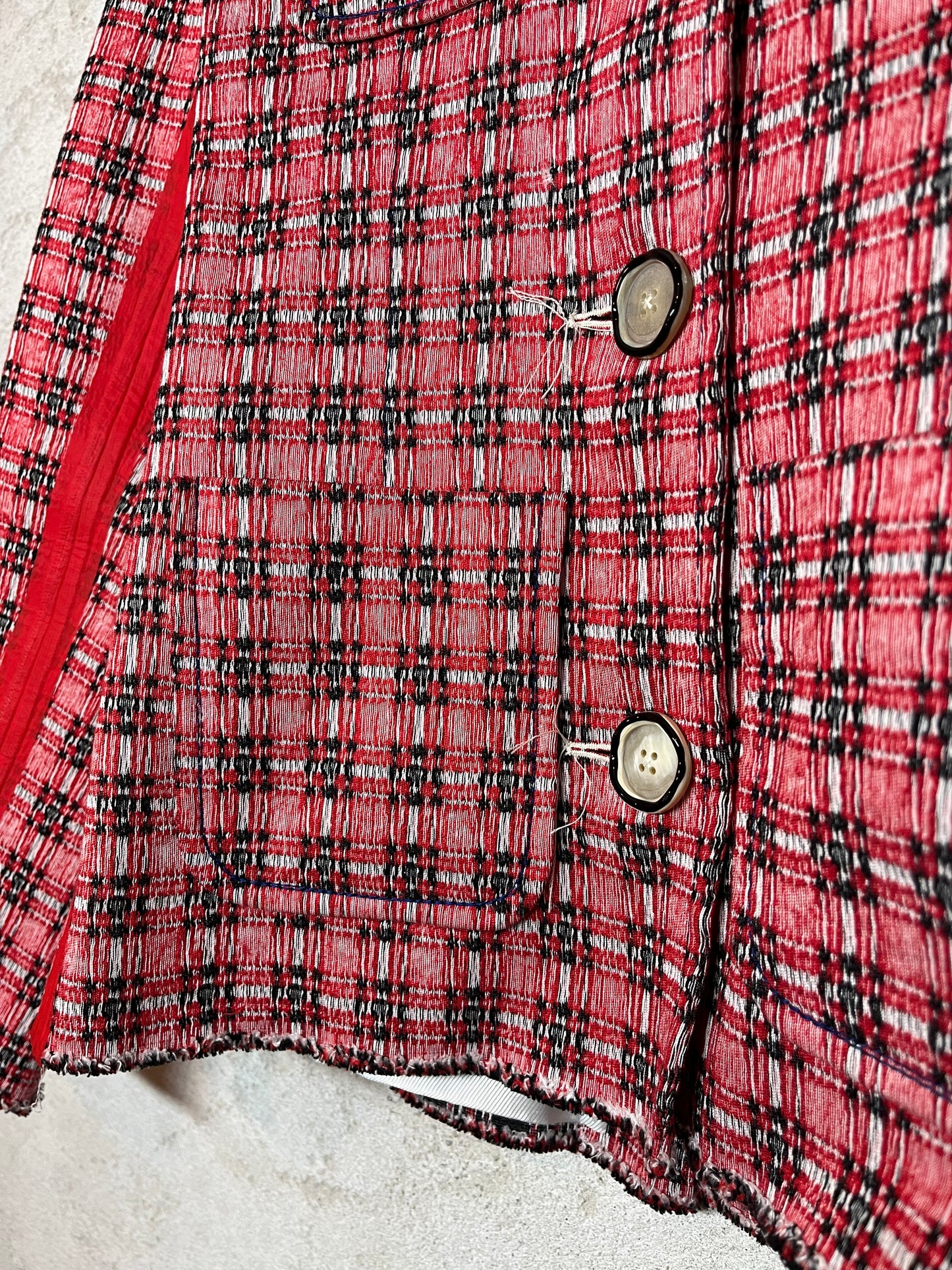 Marni multicolor plaid tweed jacket - S/M