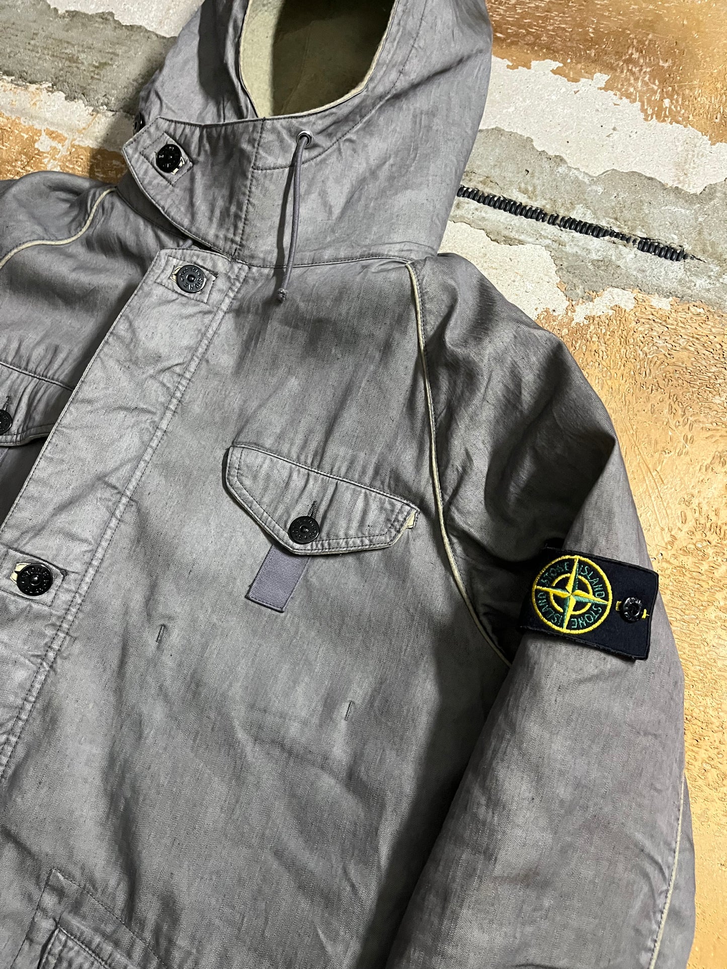 Stone Island 2005 Lino Flax Dutch Rope lining jacket - L