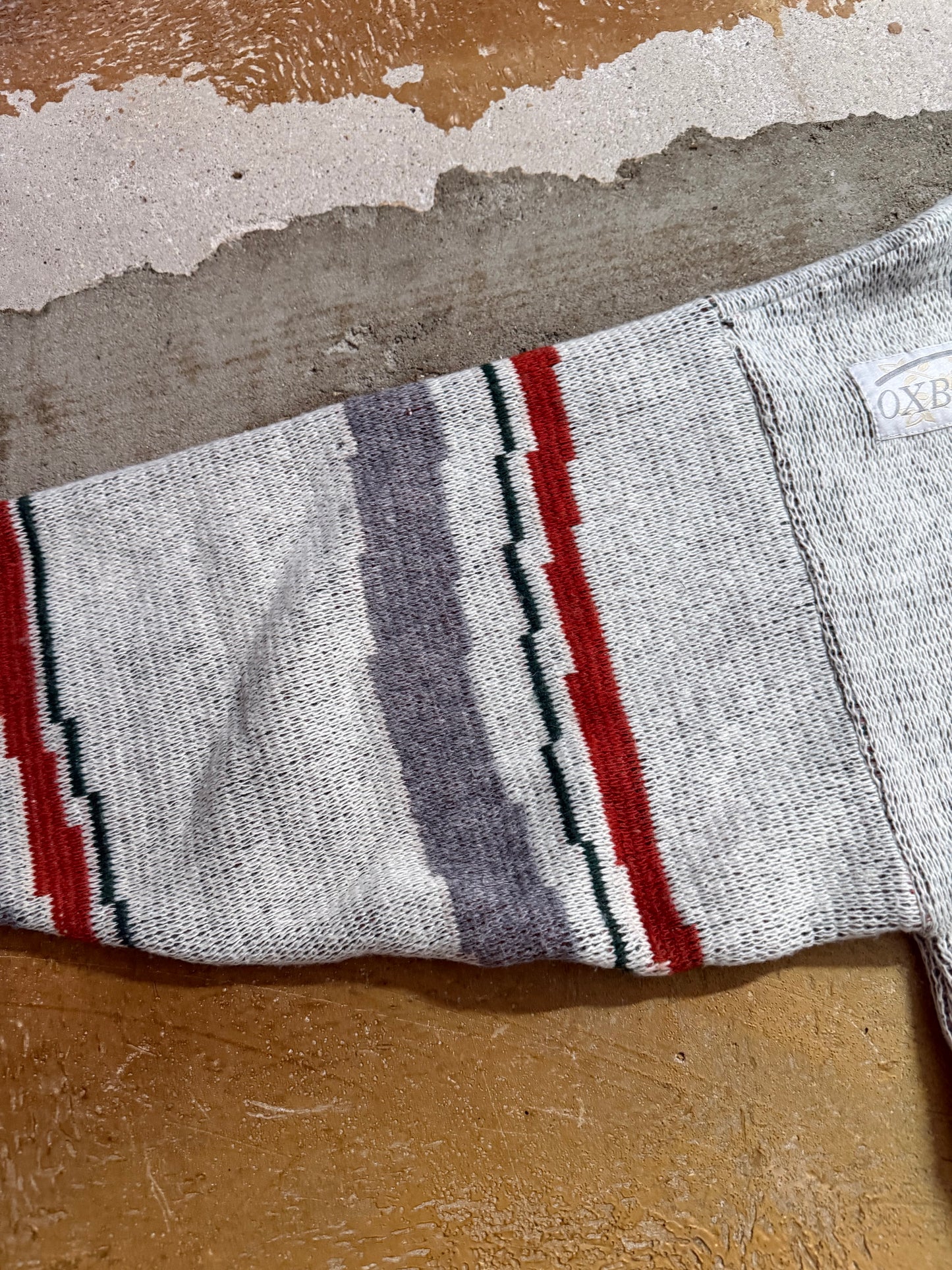 Oxbow vintage graphic winter knit sweater - M
