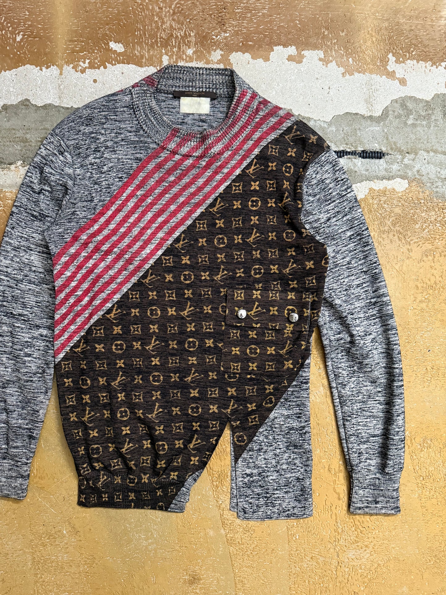 Louis Vuitton vintage monogram knit sweater - S
