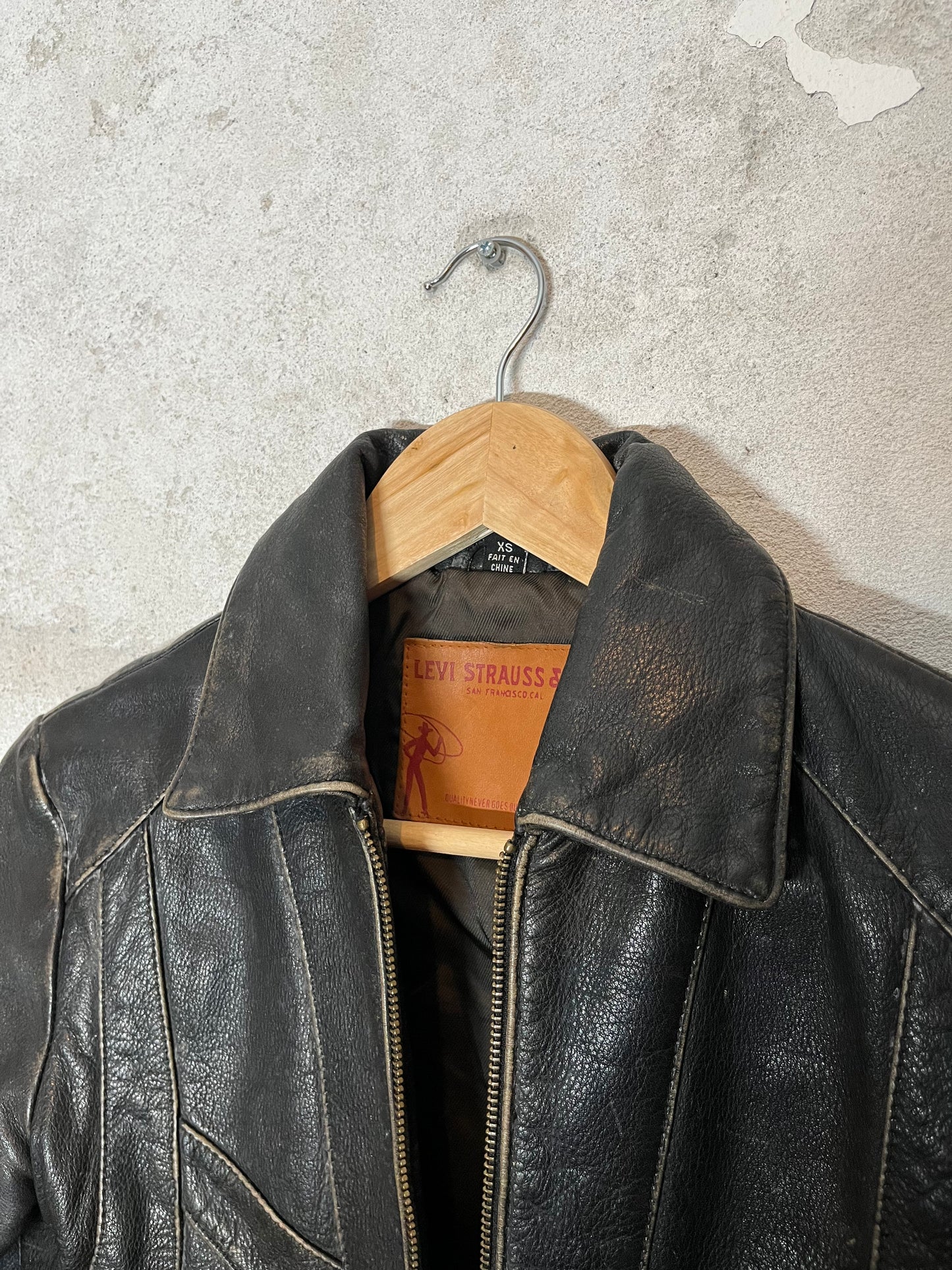 Levi's Strauss Co. rare leather patchwork jacket - XS