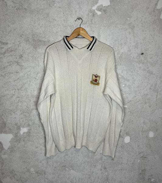 Versace vintage retro tennis knit sweatshirt - XL