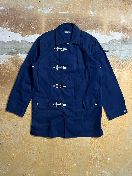 Ralph Lauren cotton metal fireman clasp trench coat - S