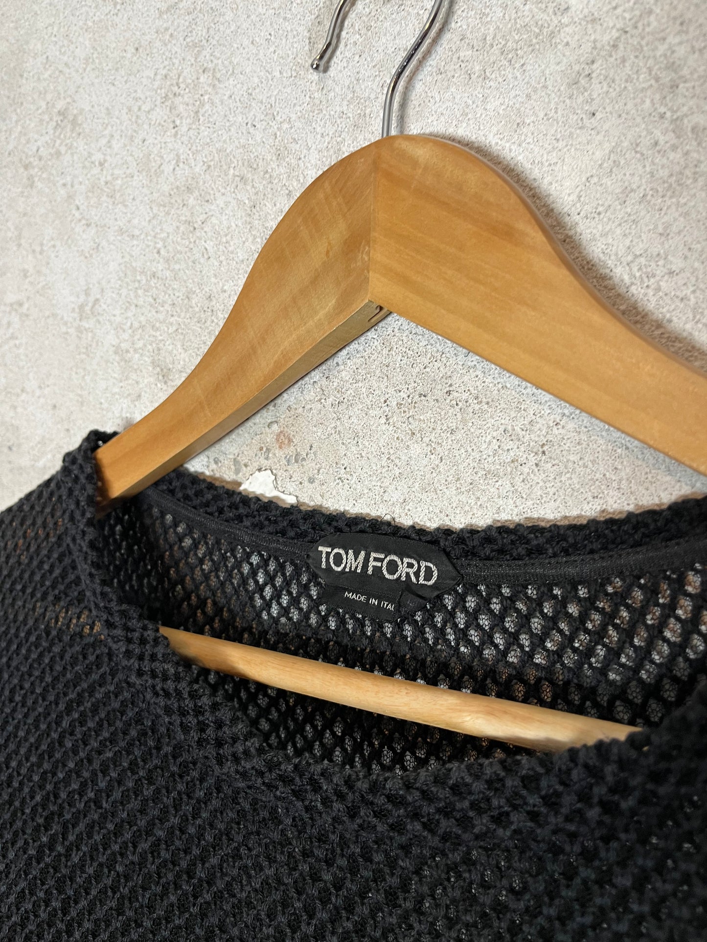 Tom Ford mesh knit longsleeve shirt - M