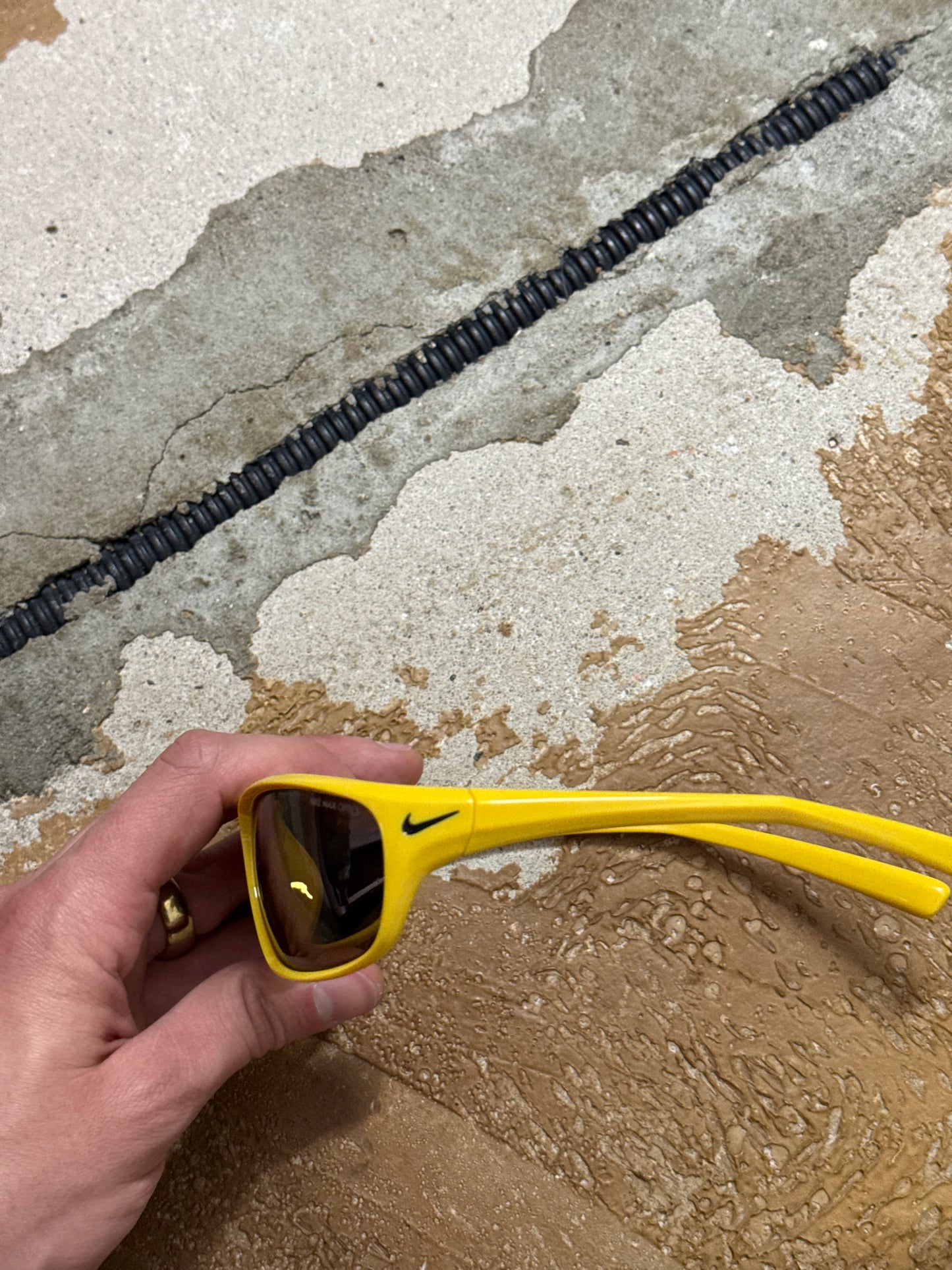 Vintage yellow Nike Rabid EV0603 703 sunglasses