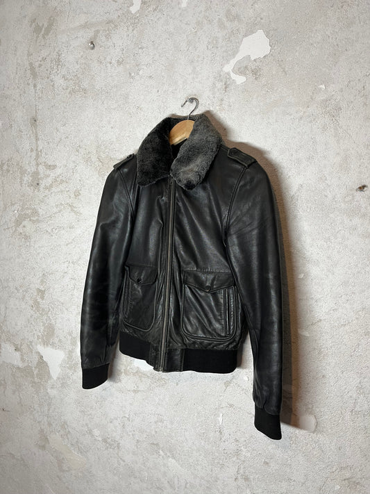 Schott NYC vintage leather motor race jacket - S