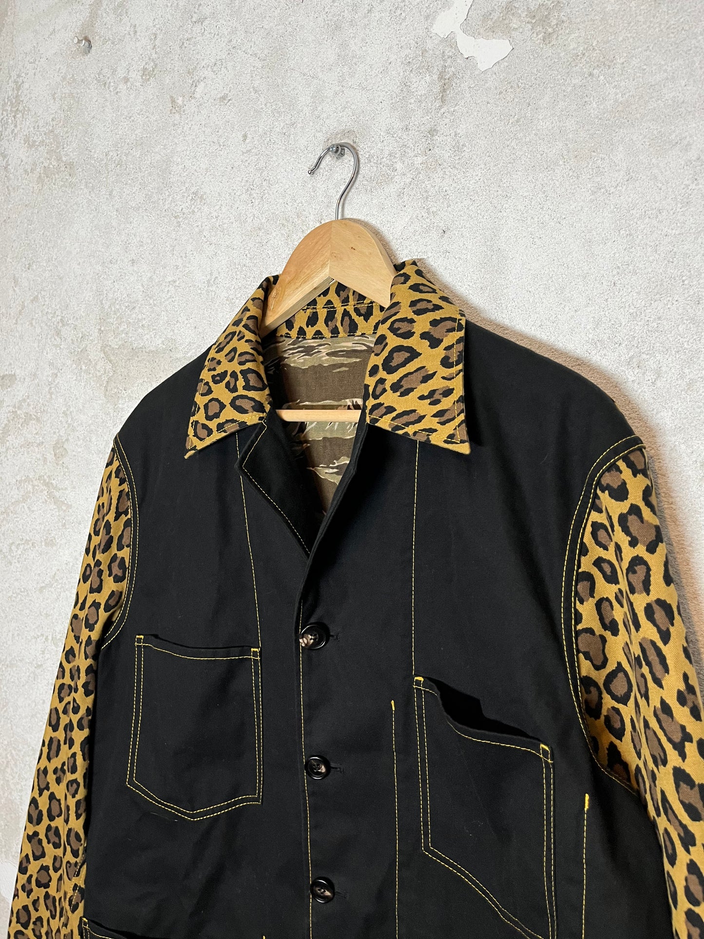 Marni Reverisble Canvas Leopard / Camo print Chore jacket - M