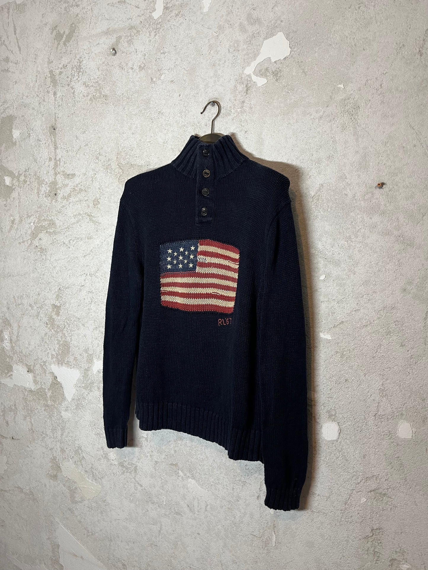 Ralph Lauren vintage Polo Sport USA flag knit sweater - L