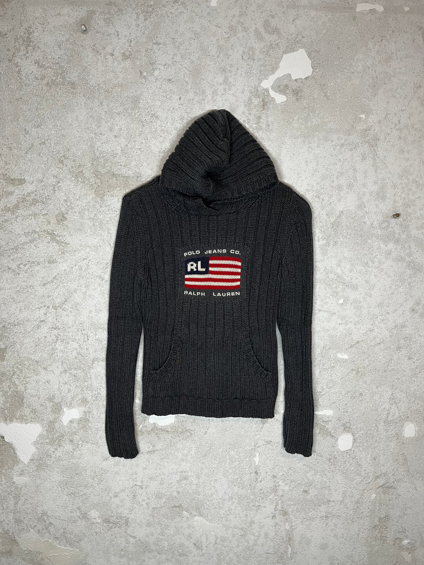 Ralph Lauren Polo Sport USA flag knit hoodie - S