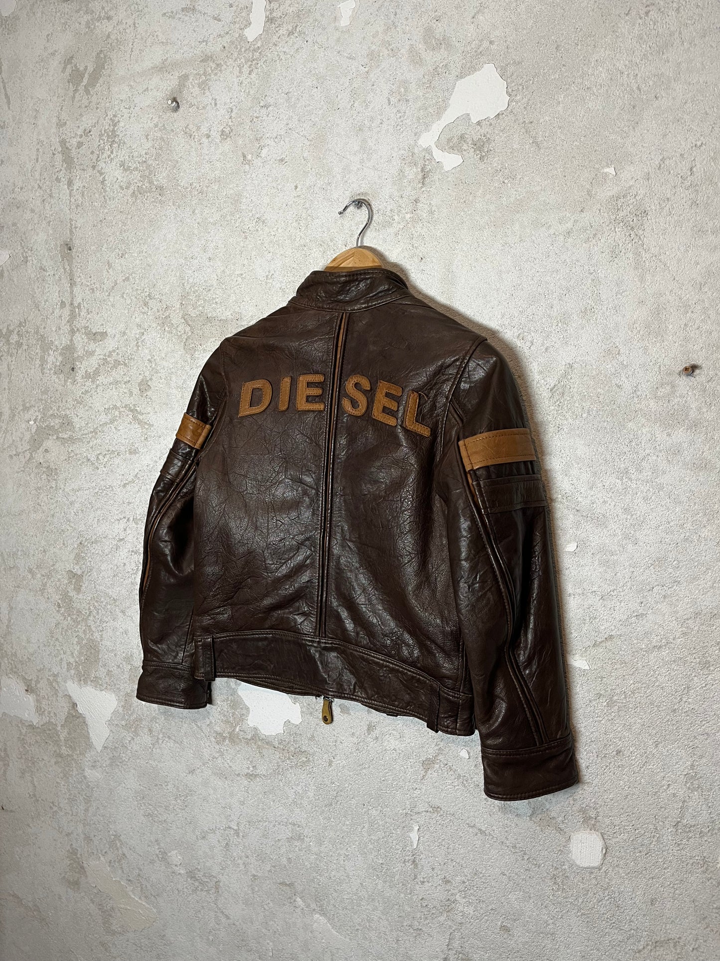 Diesel 2000s leather motor jacket - M