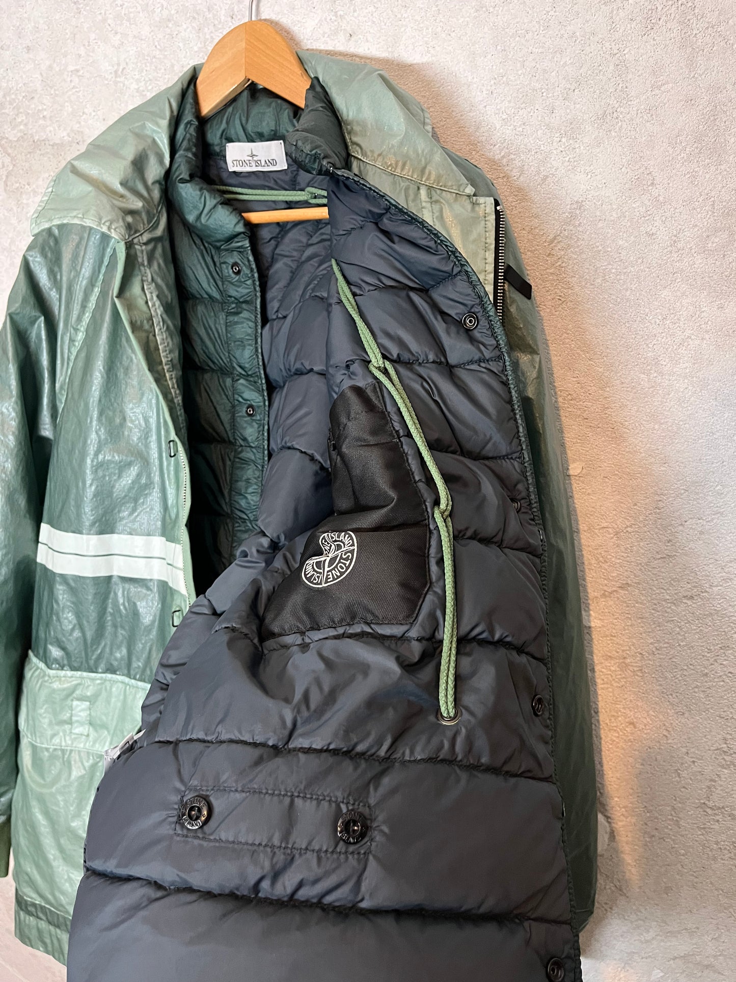 Stone Island 40th anniversary 82/22 2-in-1 rope lining winter jacket - L