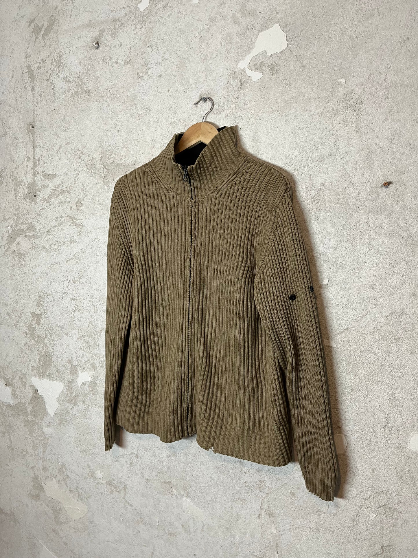 Stone Island vintage knit zip-up sweatshirt - L