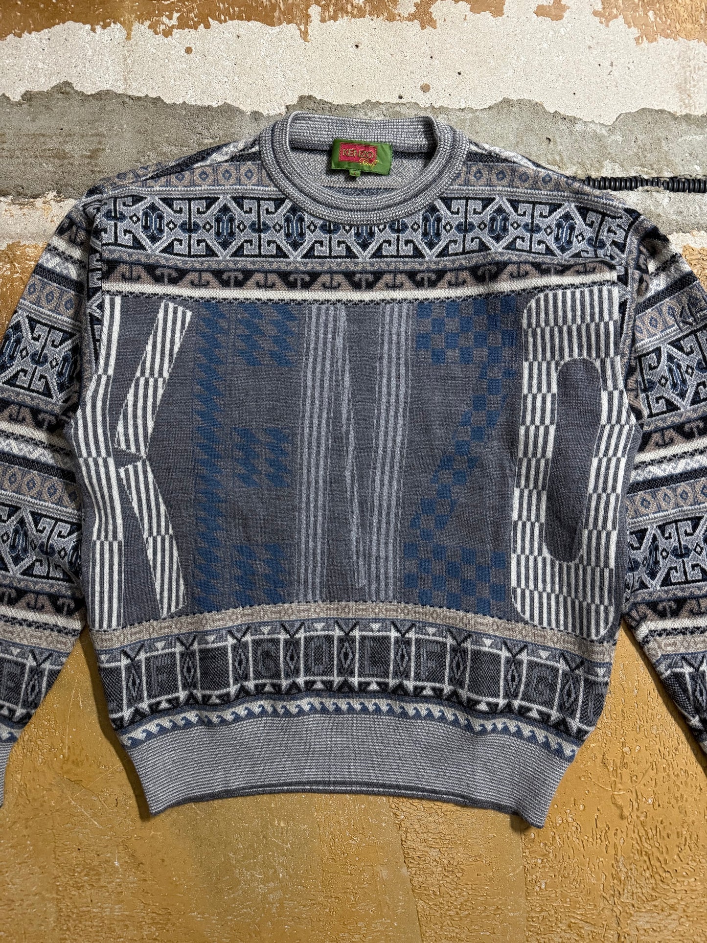 Kenzo Golf 100% wool knit sweater - XS