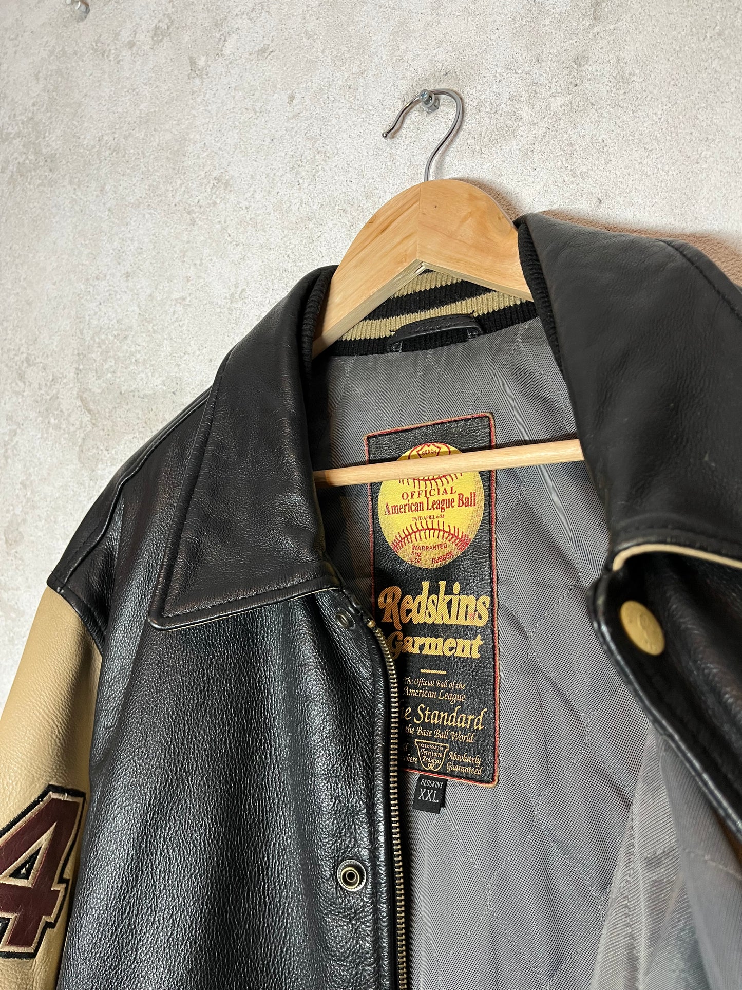 Redskins vintage motor baseball leather jacket - L/XL