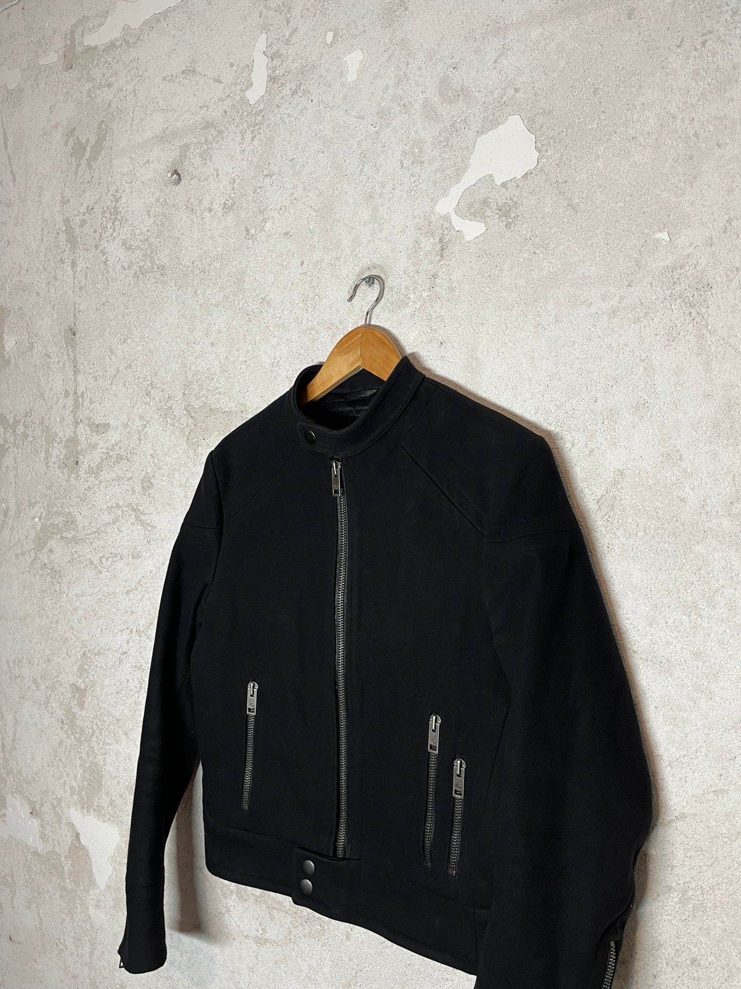 Gucci 100% melton wool biker jacket -