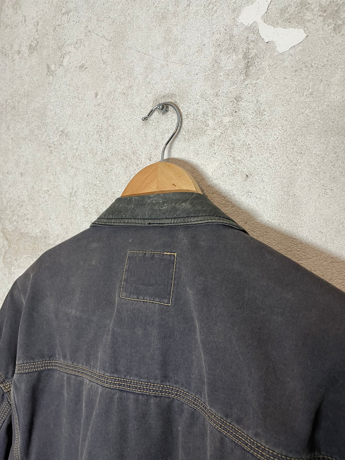 Diesel 2000s denim jacket w/ leather details - XL