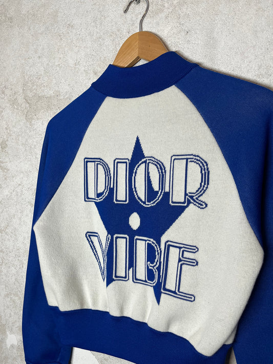 Christian Dior “Dior Vibe” cashmere zip-up sweater - S