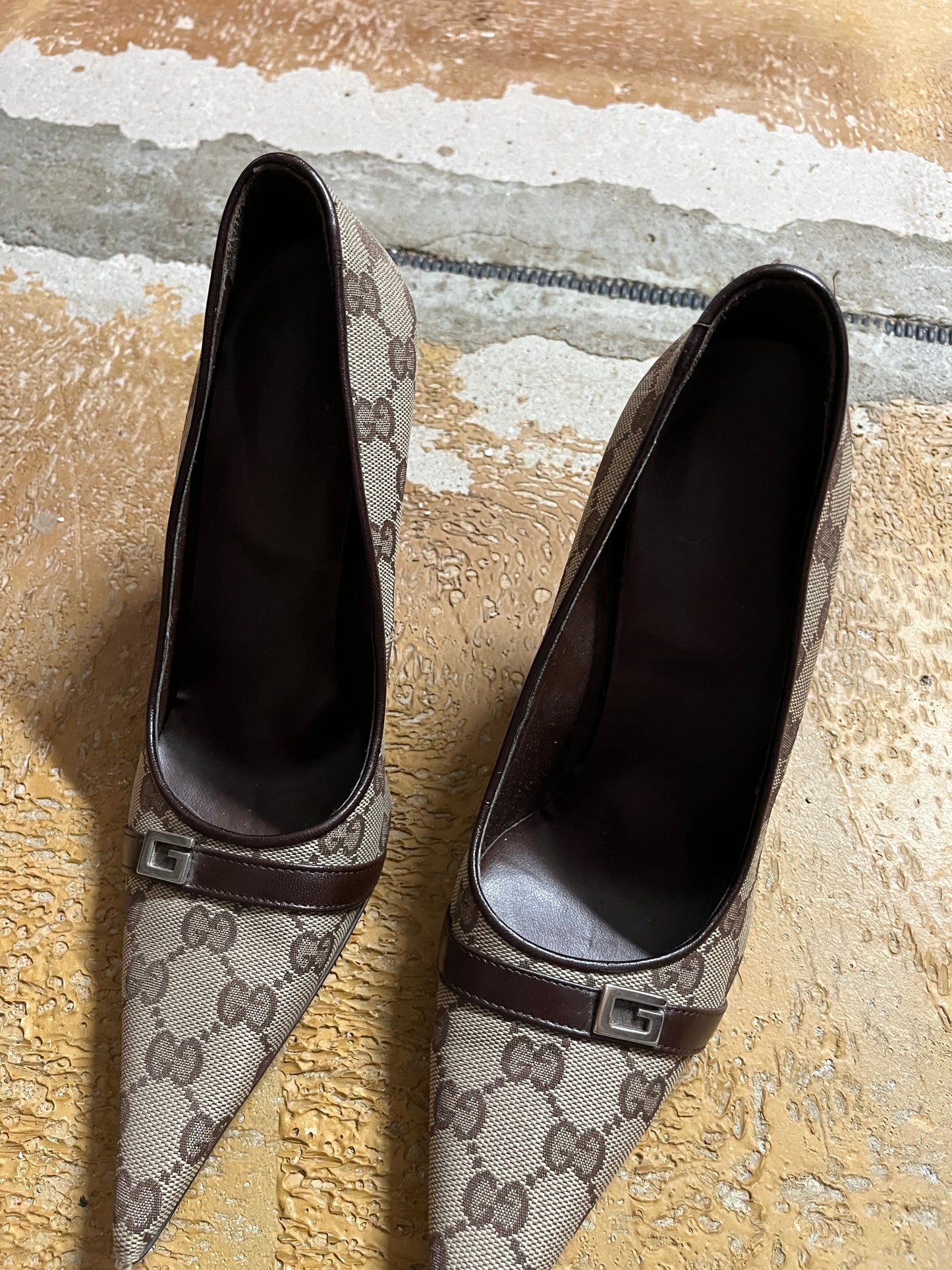 Gucci kitten heels vintage monogram - 38