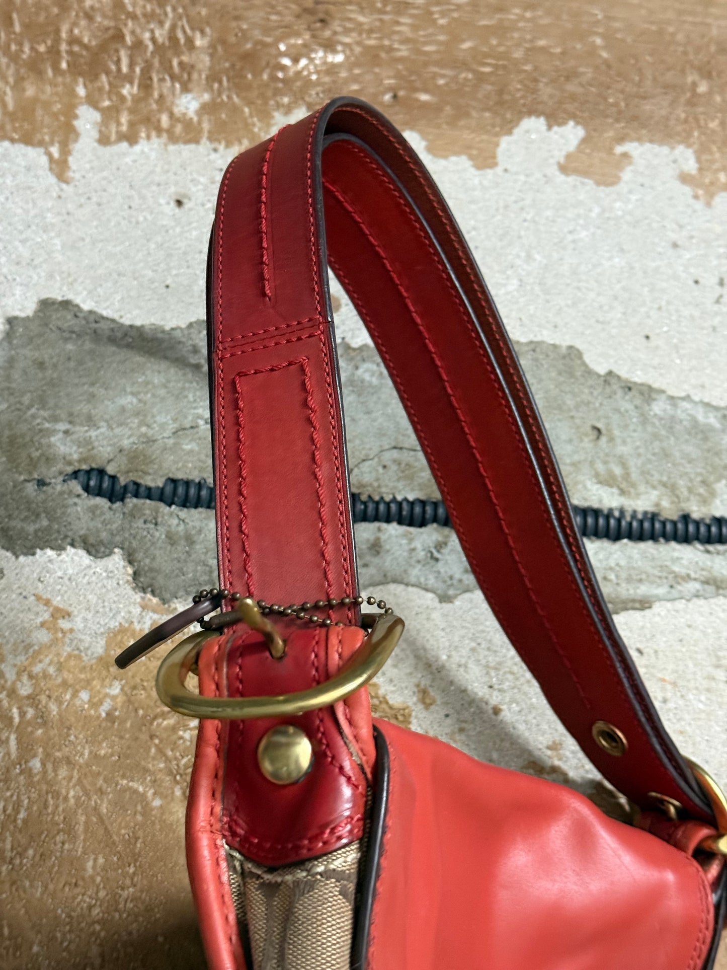 Coach vintage orange monogram bag