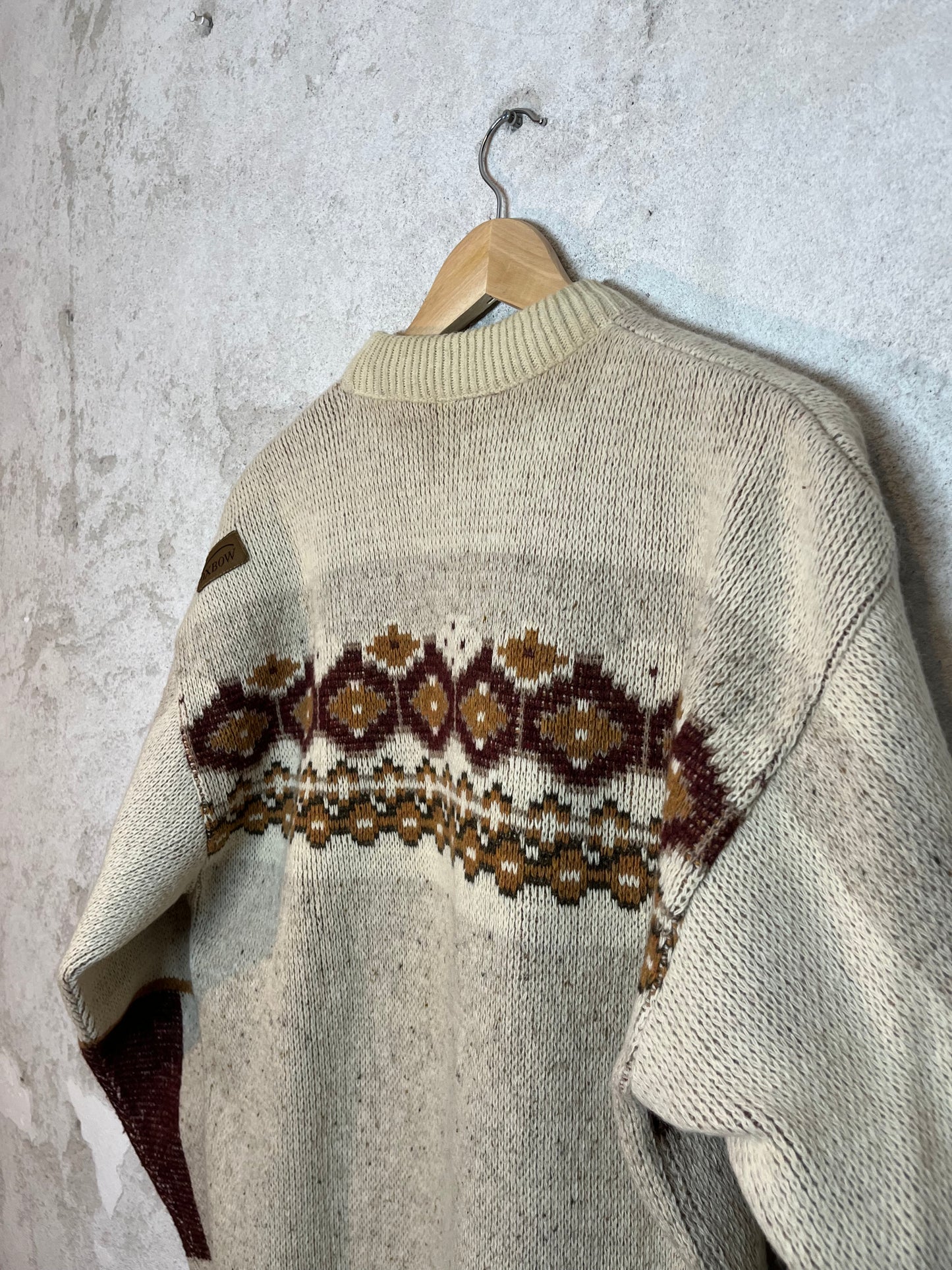 Oxbow vintage 90s heavy retro wool knit ski snowboard sweatshirt - M