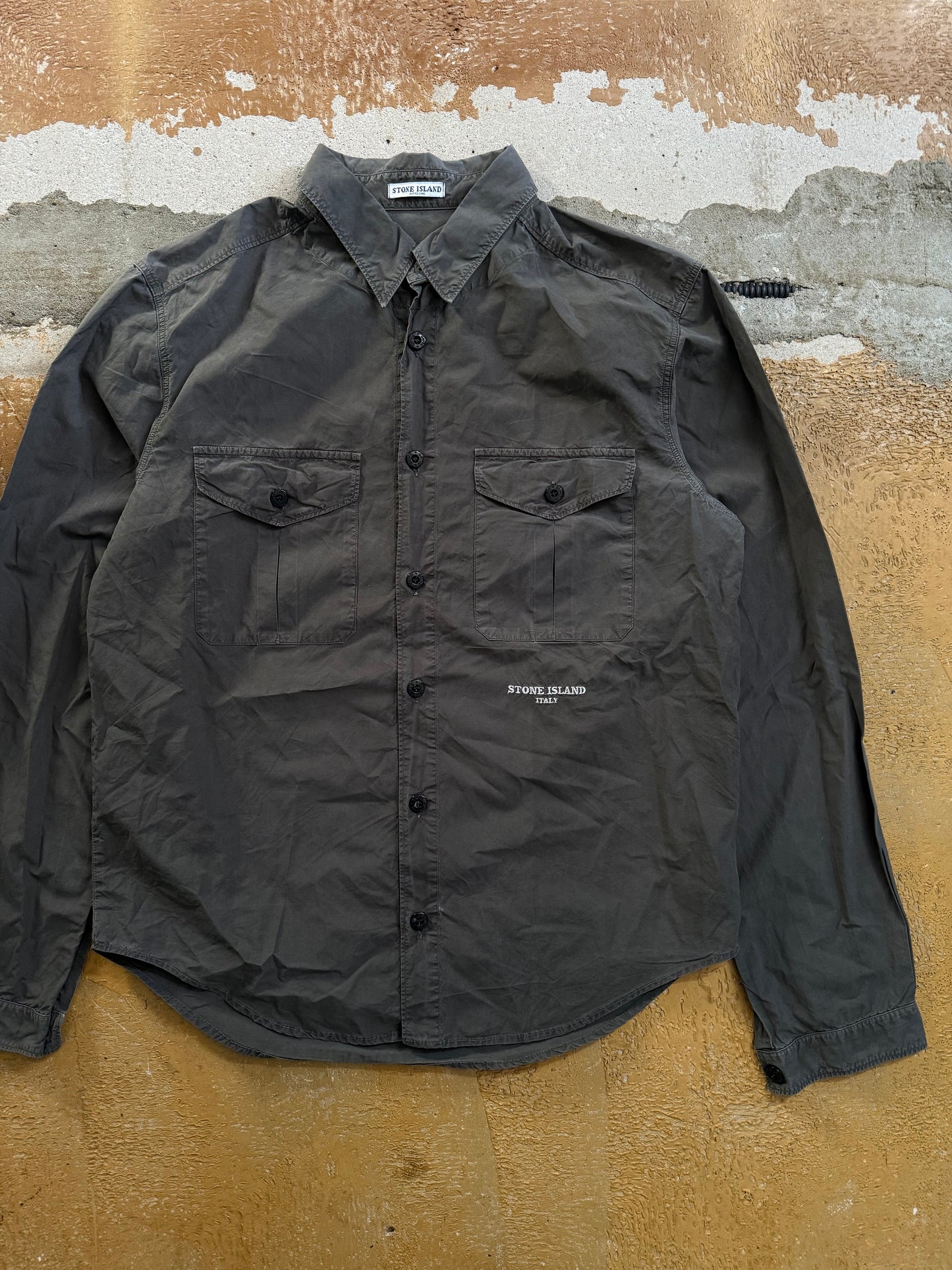 Stone Island italy embroidered overshirt - S