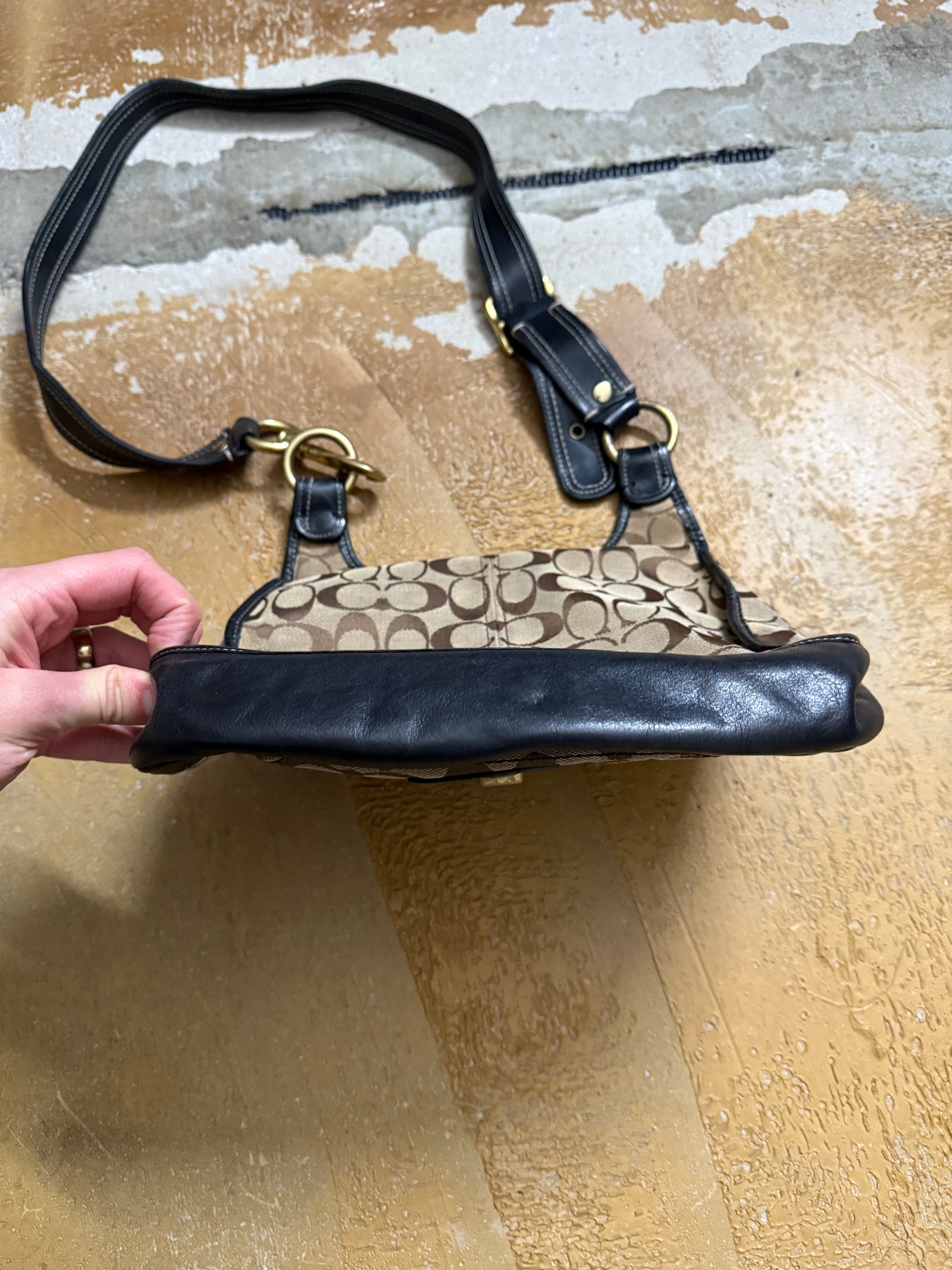 Coach vintage monogram leather bag