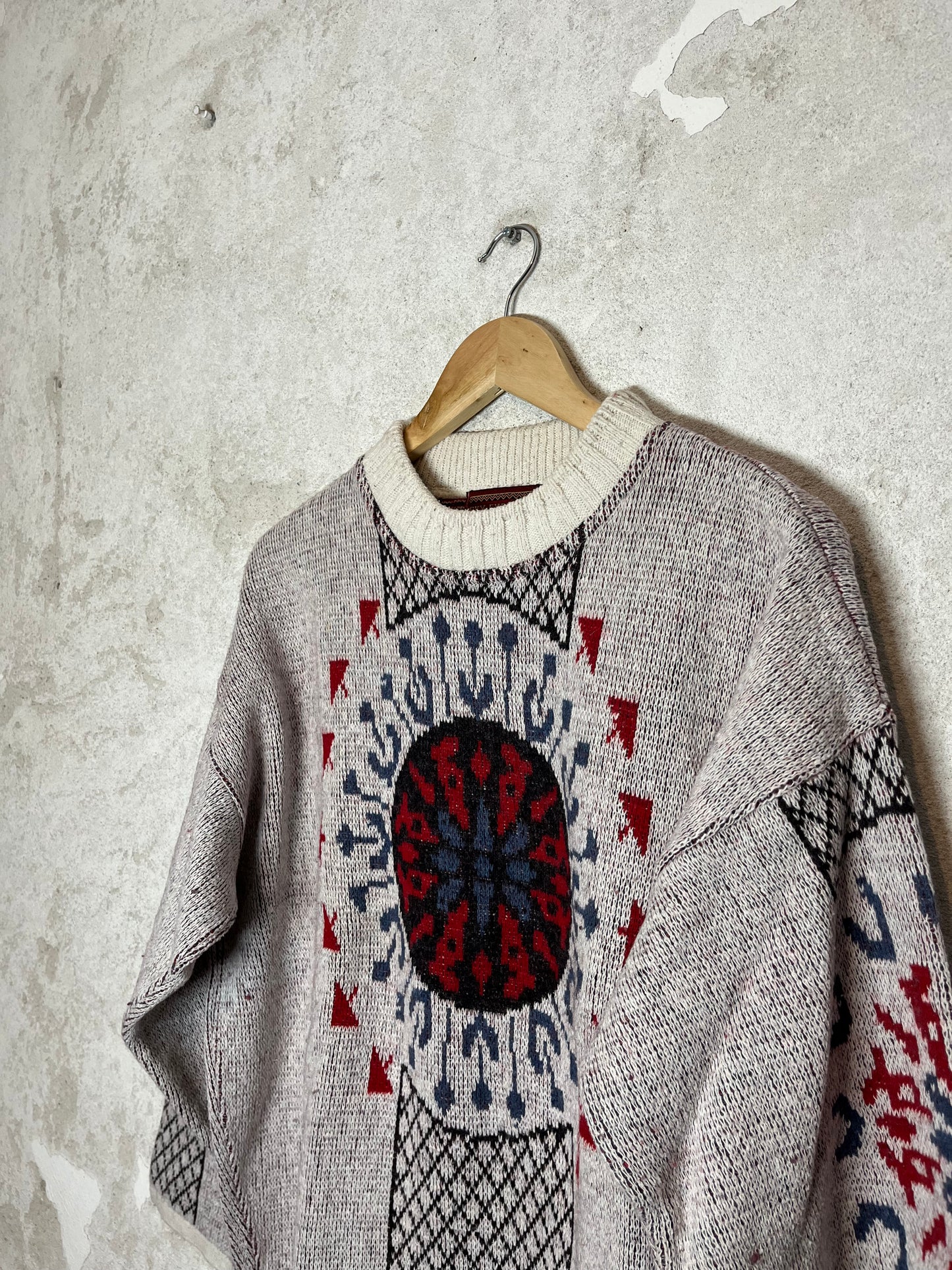 Vintage heavy knit ski snowboard sweater - S/M