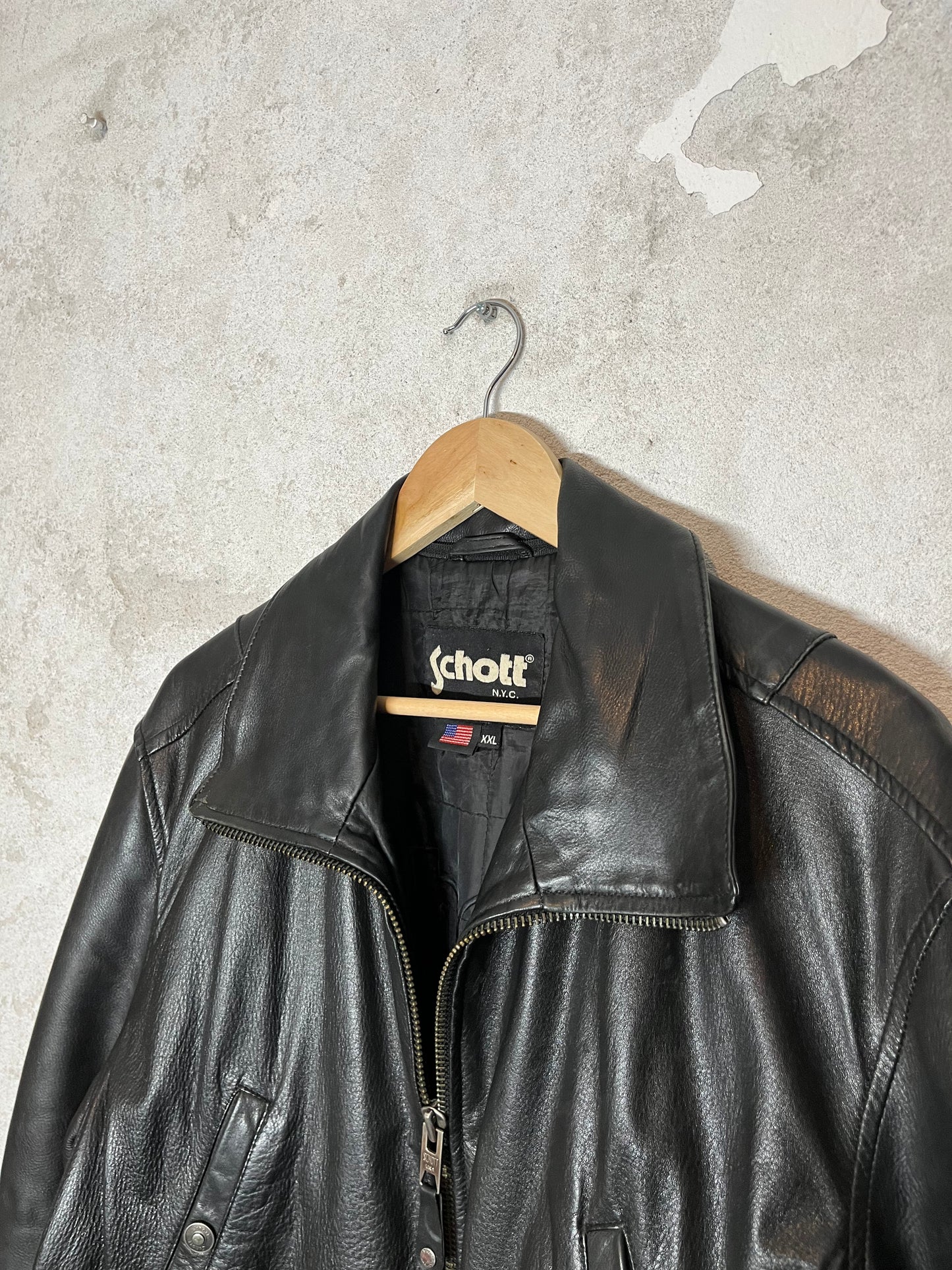 Schott NYC high quality leather motor jacket - XXL