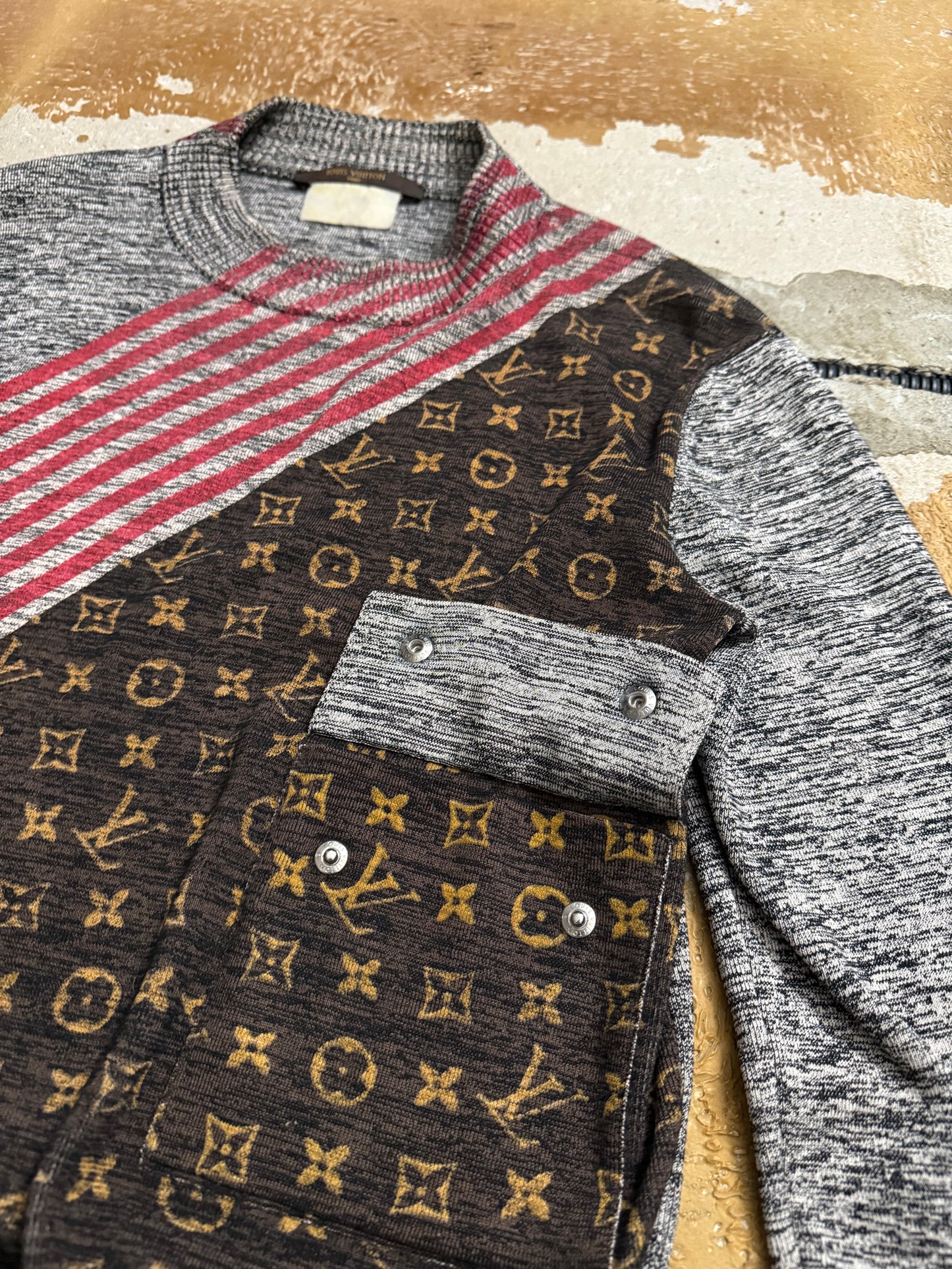 Louis Vuitton vintage monogram knit sweater - S
