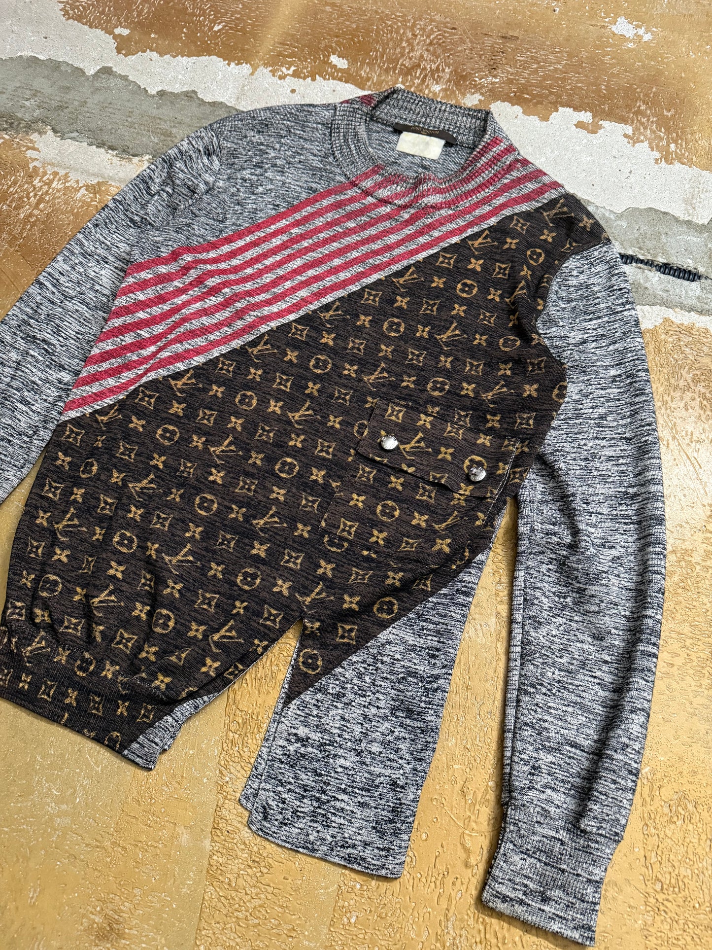 Louis Vuitton vintage monogram knit sweater - S