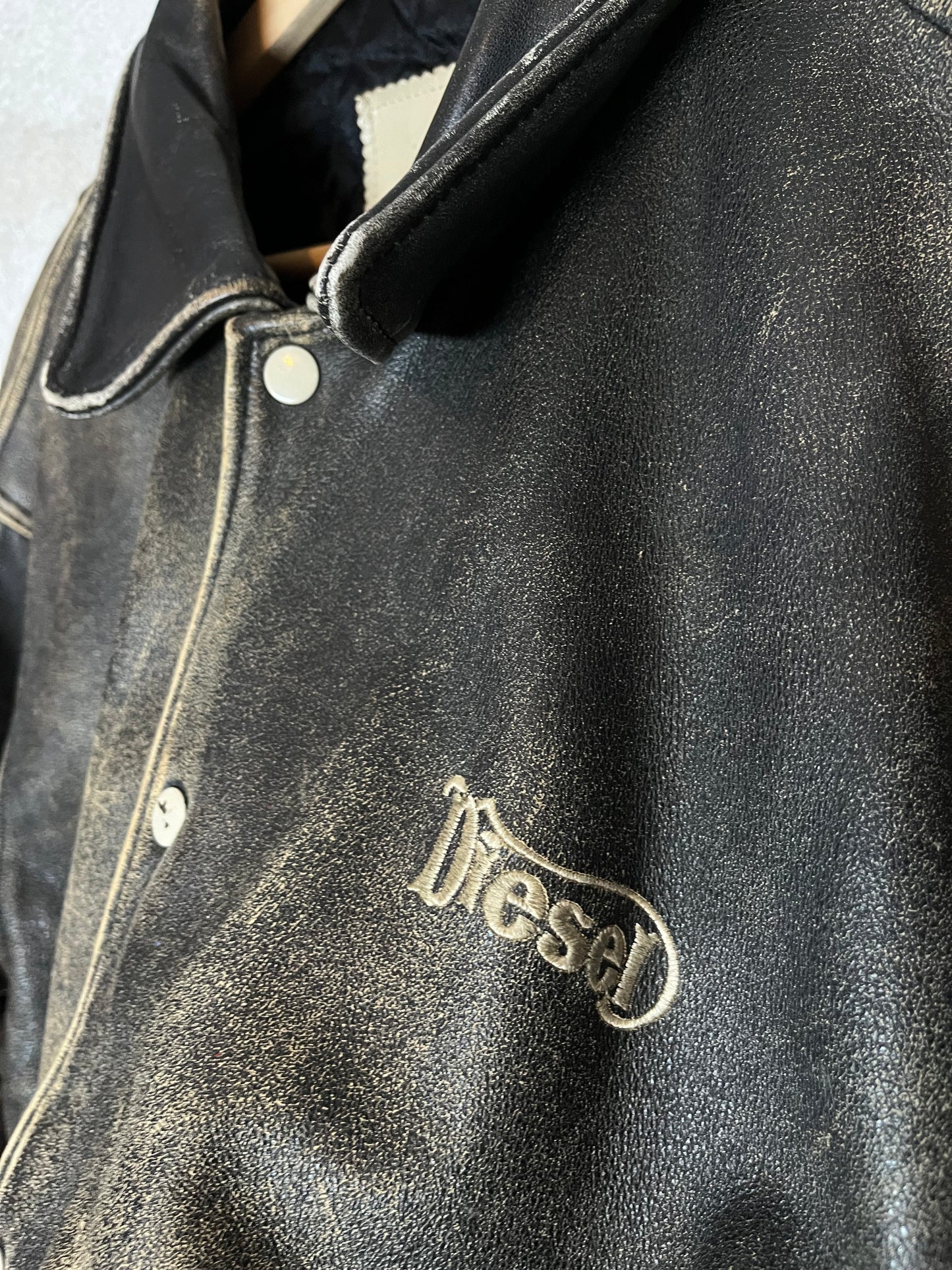 Diesel vintage leather motor jacket - L