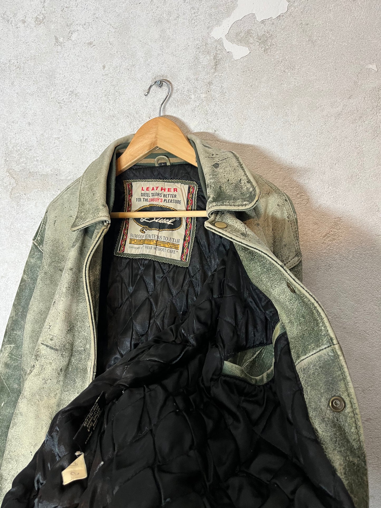 Diesel vintage rare 90s leather motor jacket - L