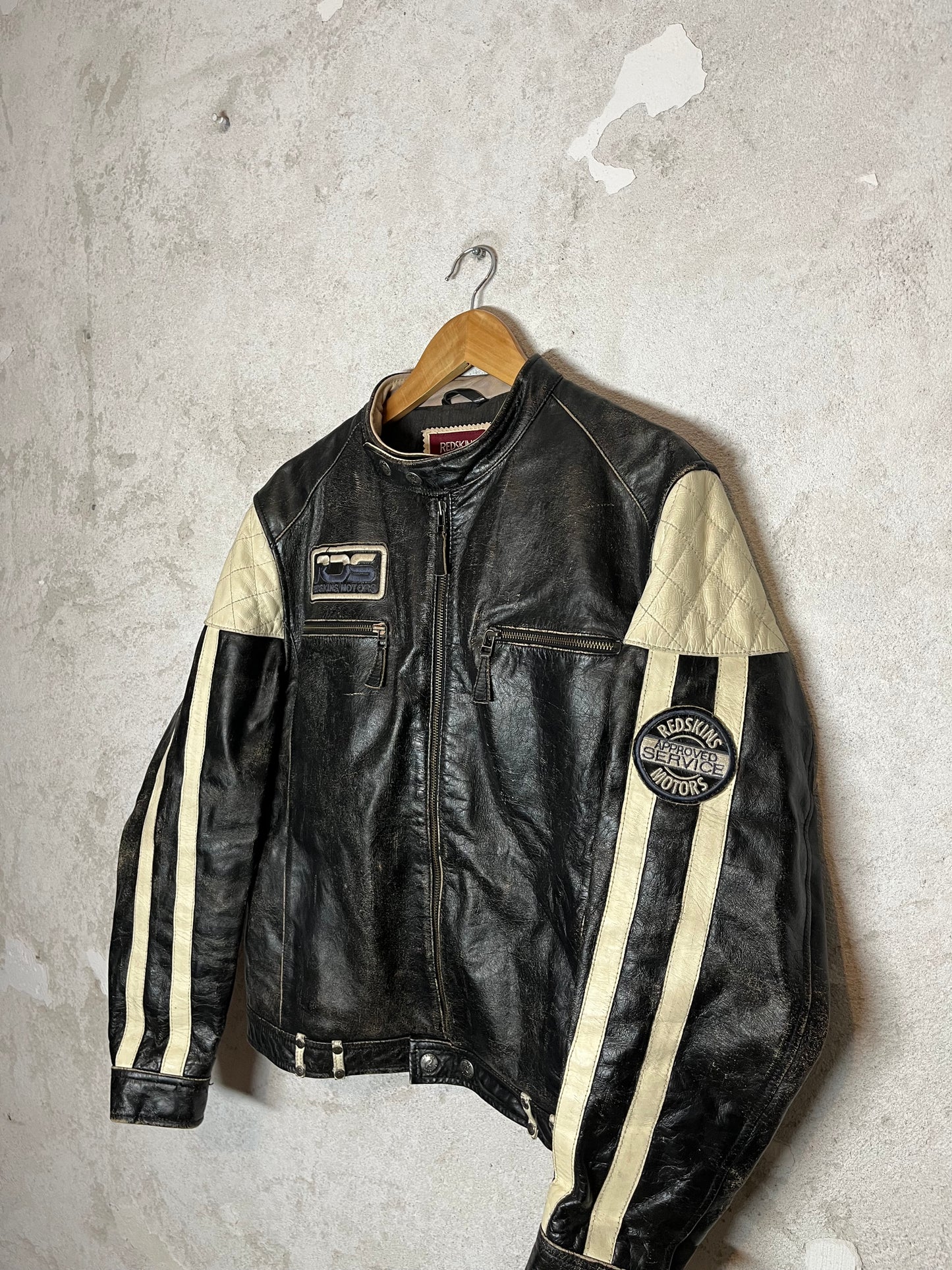 Redskins vintage leather motor jacket - L