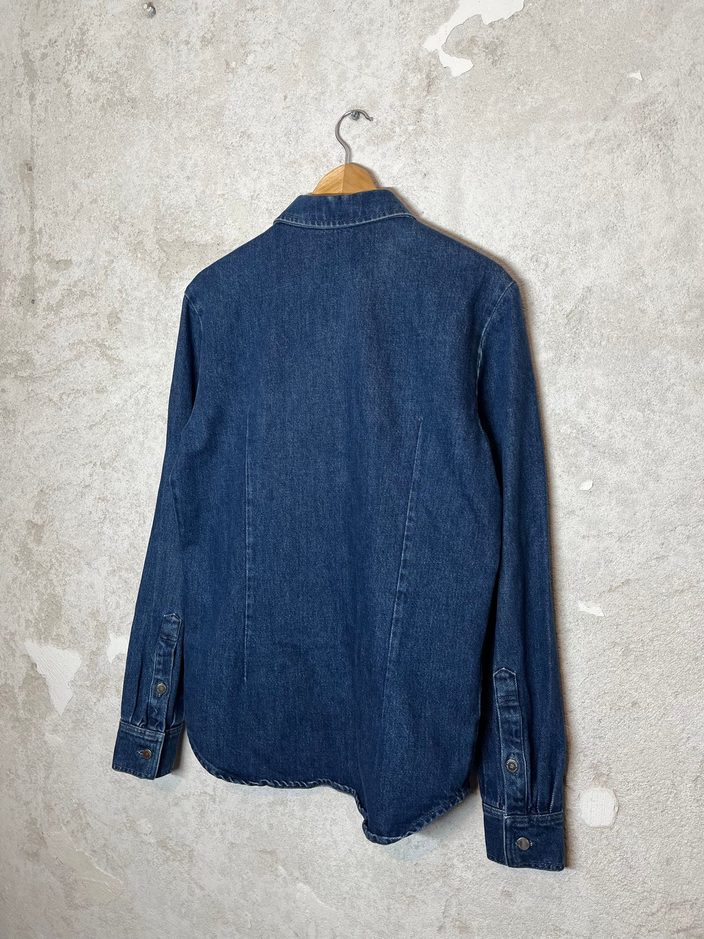 Raf Simons Denim overshirt with branded patch - S