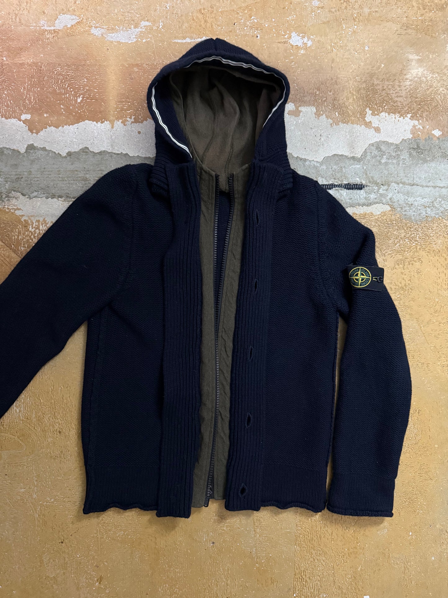 Stone Island vintage heavy knit 100% wool sweater - XL