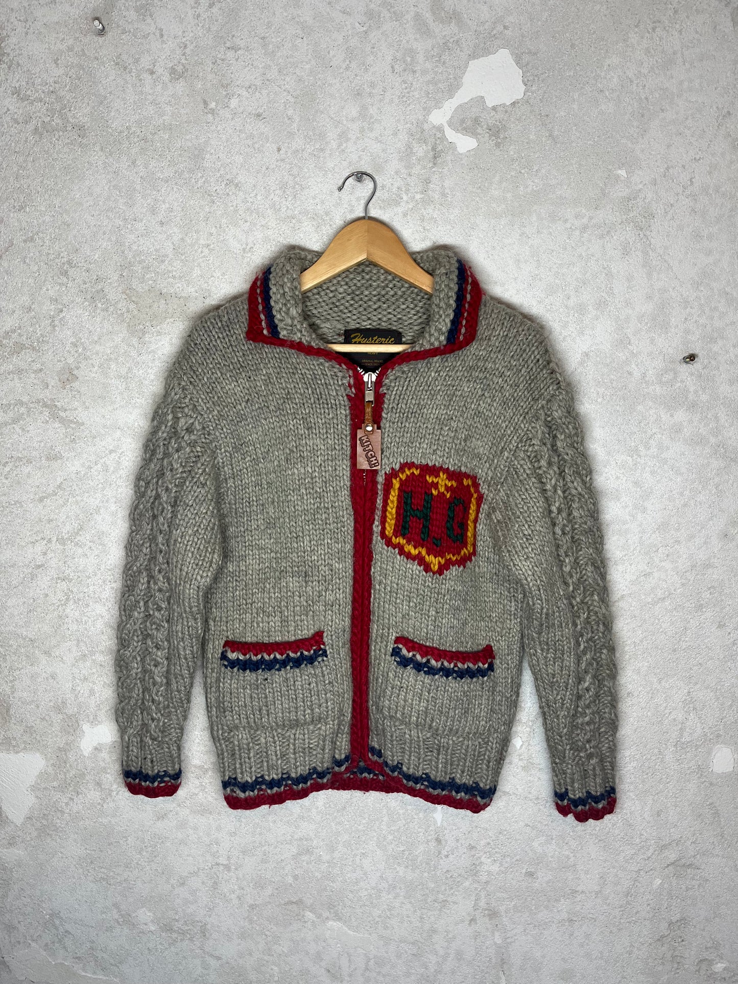 Hysteric Glamour FW'98 Tomato Bird knitted cowichan - M