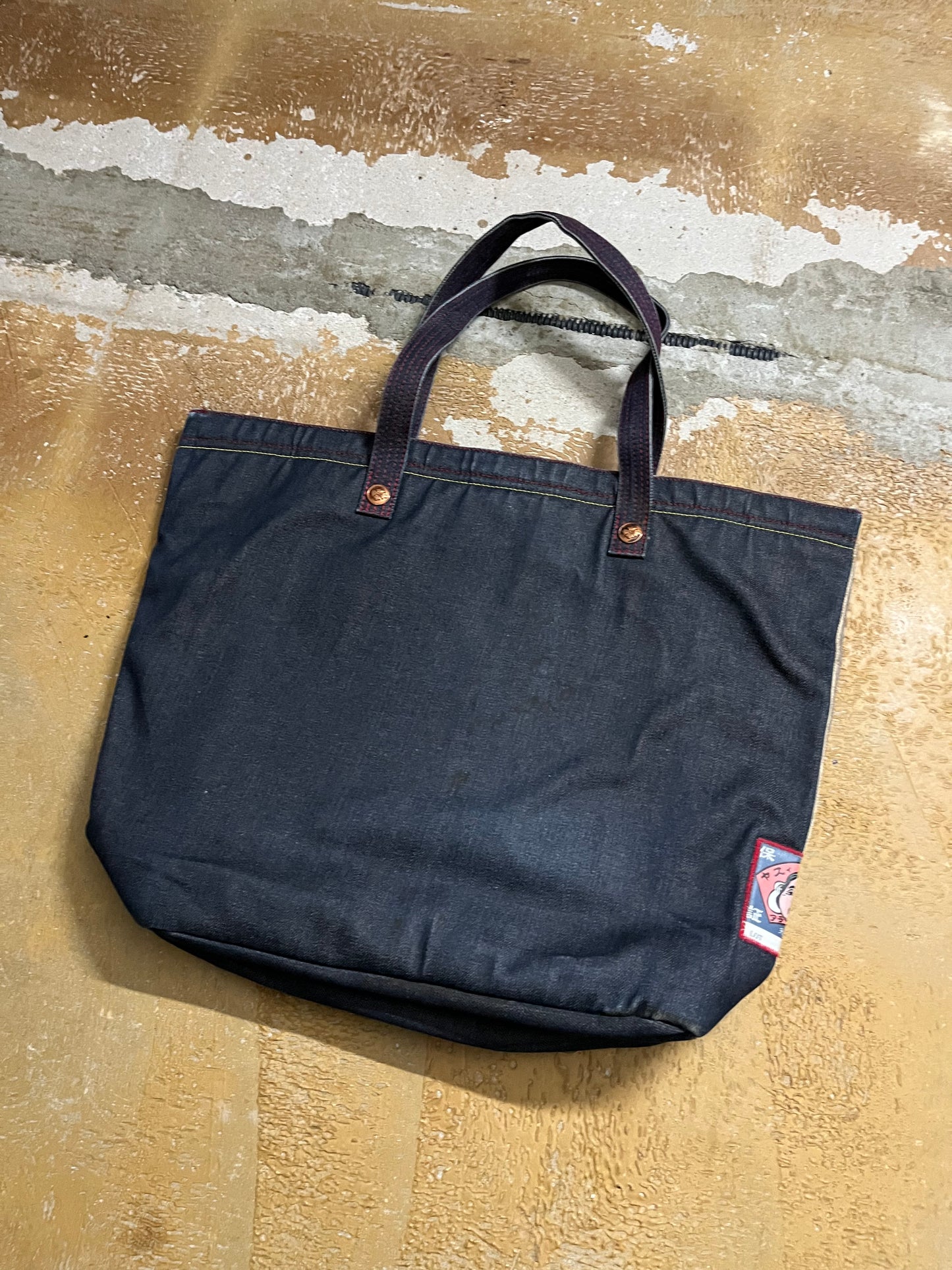 Evisu vintage denim bag