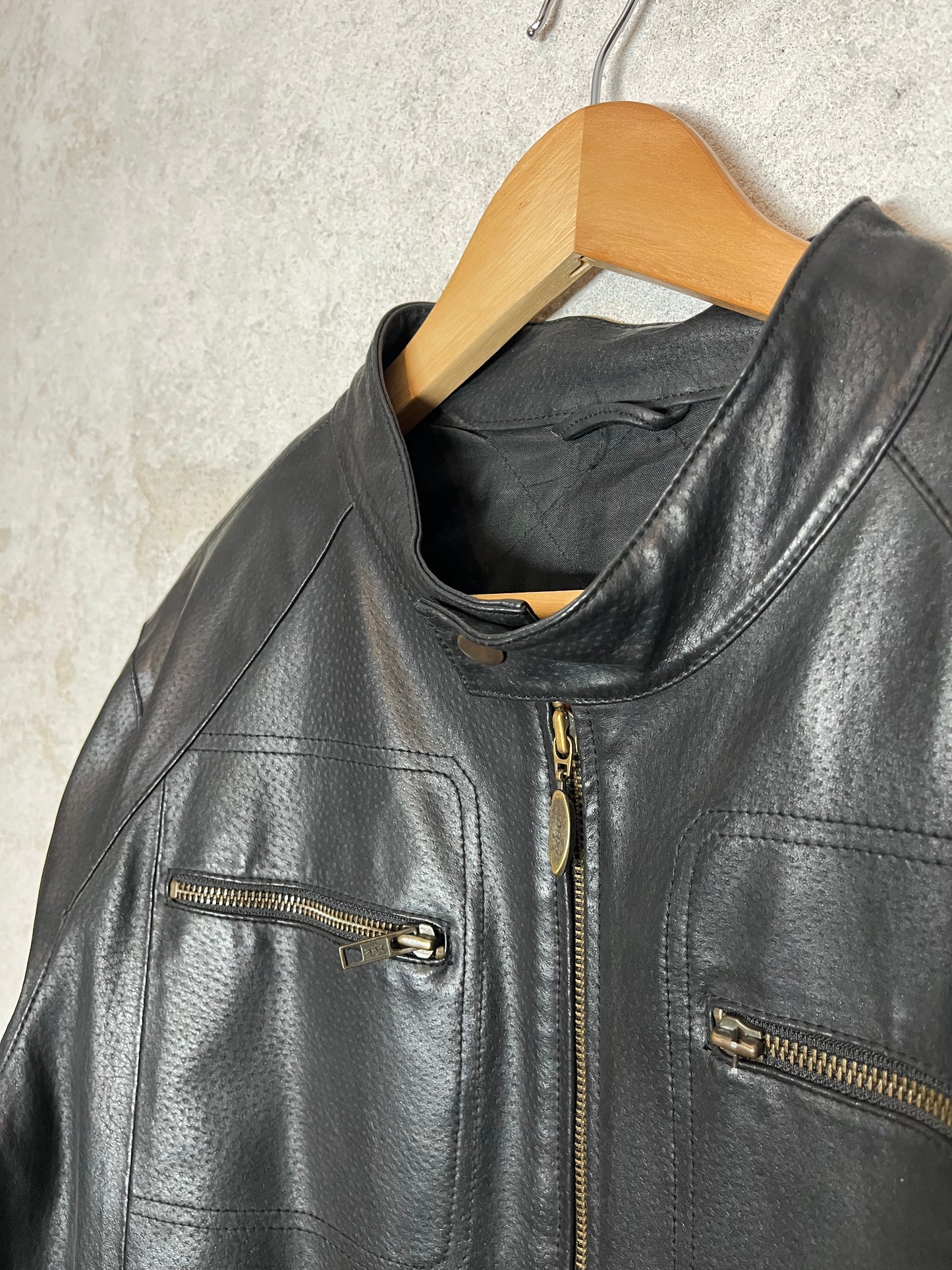Oxbow vintage motor leather jacket - M