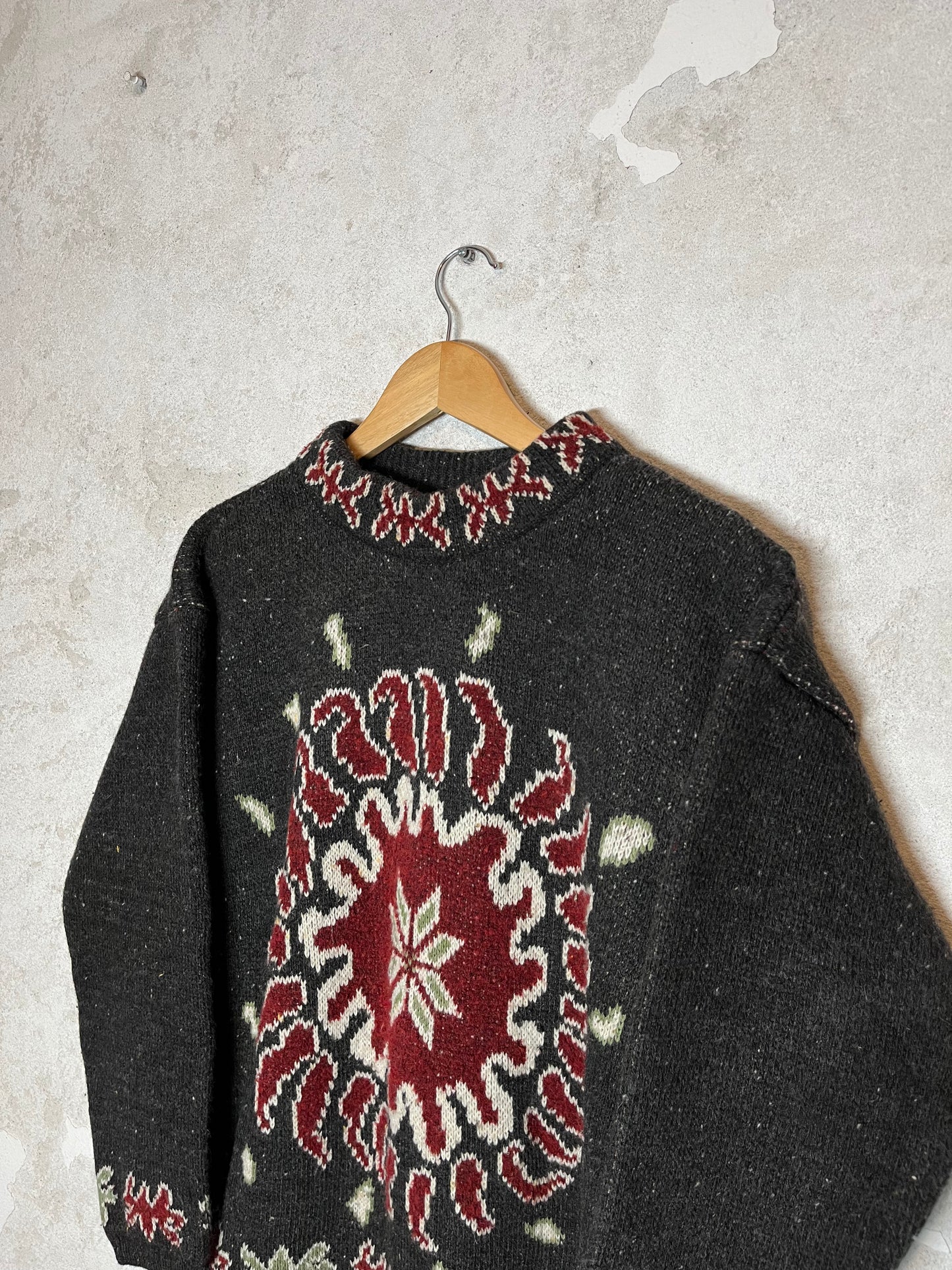 Vintage heavy ski snowboard knit - S/M