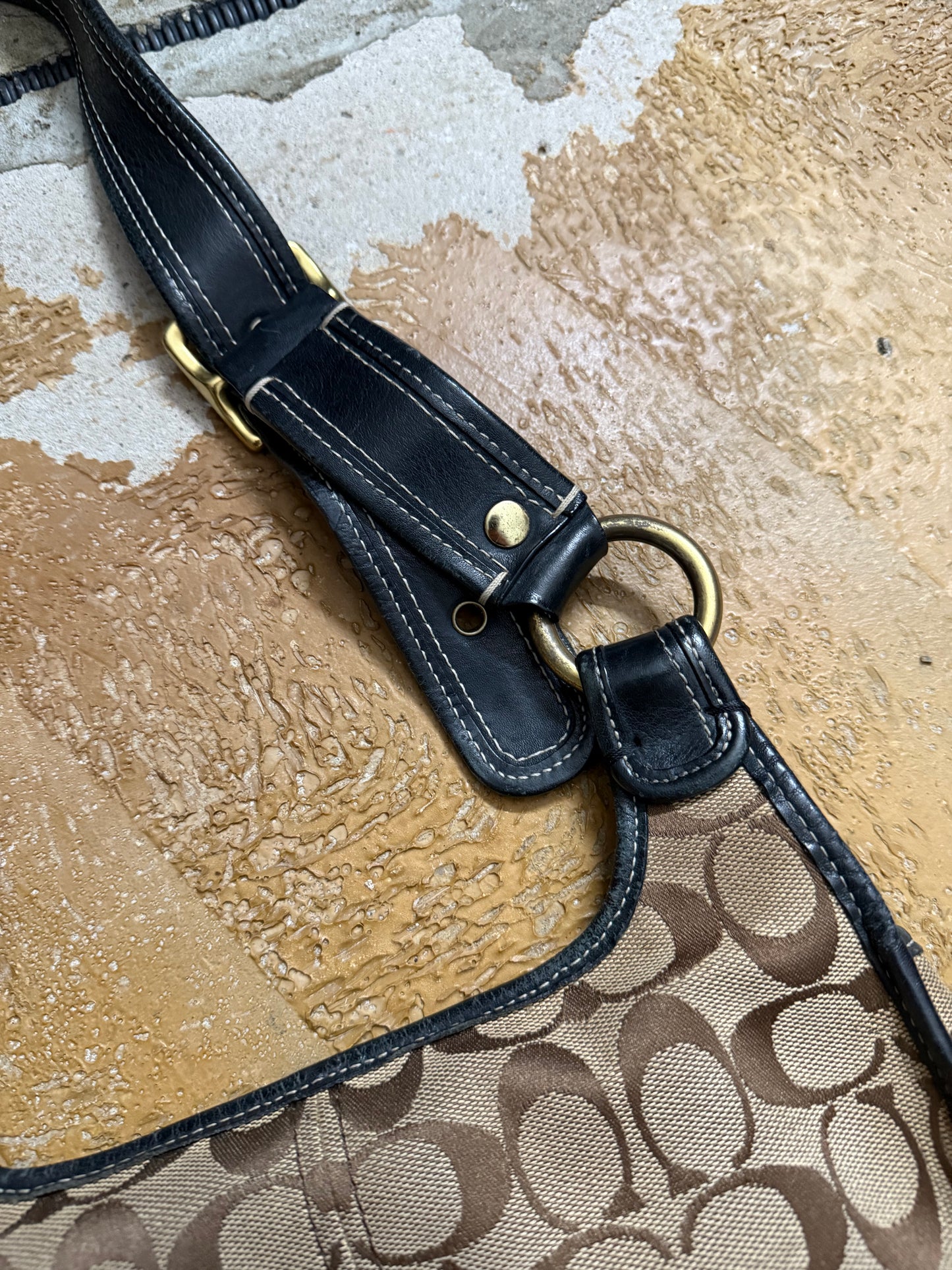 Coach vintage monogram leather bag